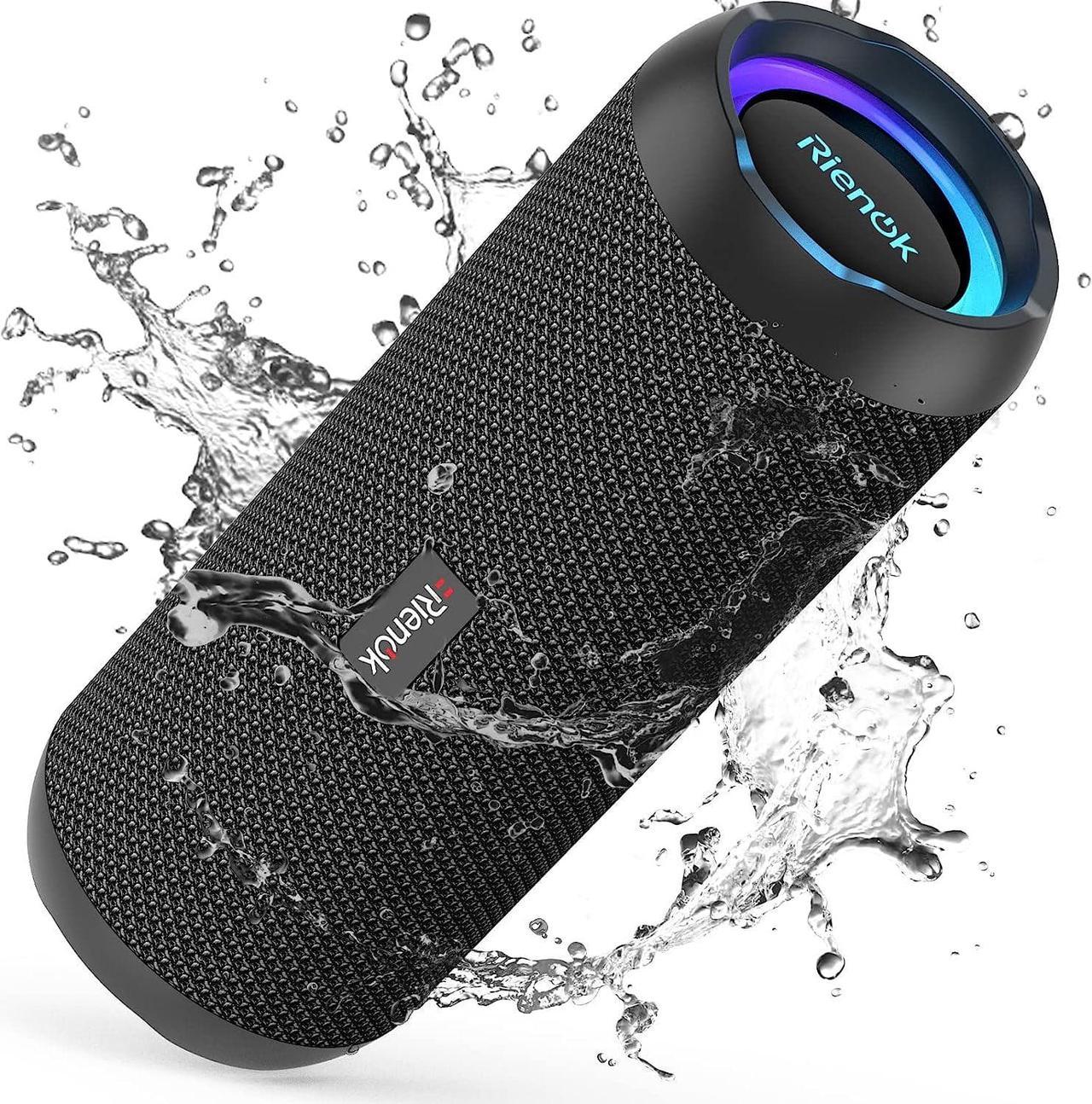 RIENOK Bluetooth Speaker Portable 30W Bass Button IPX7 Waterprooof True Wireless Stereo HD Sound Speakers Bluetooth Wireless Bluetooth 5.3