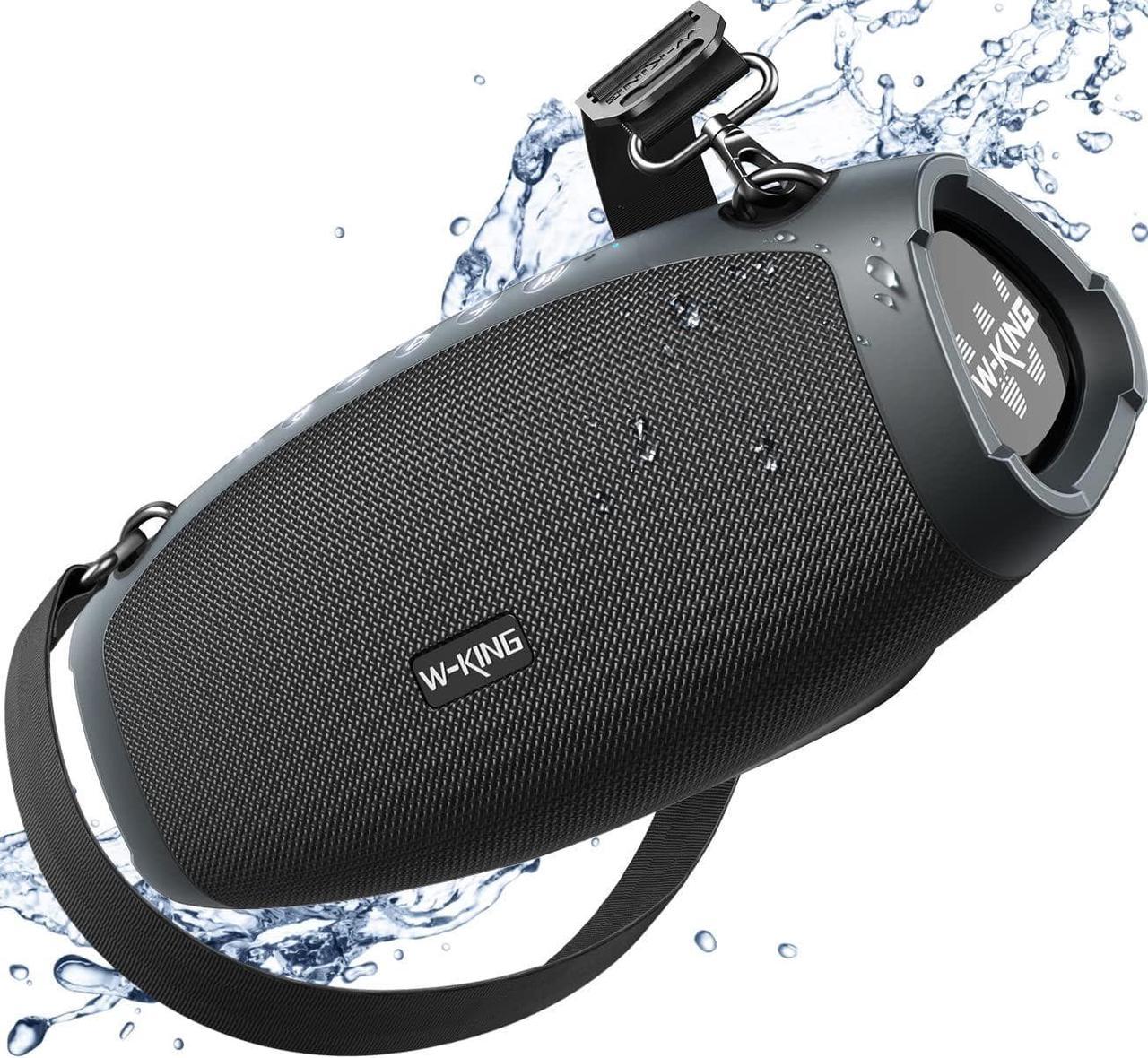 W-KING Bluetooth Speaker Loud, 70W Speakers Bluetooth Wireless Portable Waterproof Speaker, Triple Passive Radiators-Deep Bass, Hi-fi Audio/DSP/42H Play/Power Bank/TF Card/AUX/EQ for Party, Outdoor