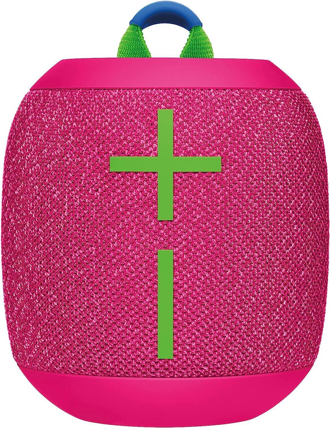 ULTIMATE EARS WONDERBOOM 3, Small Portable Wireless Bluetooth Speaker, Big Bass 360-Degree Sound for Outdoors, Waterproof, Dustproof IP67, Floatable, 131 ft Range - Hyper Pink