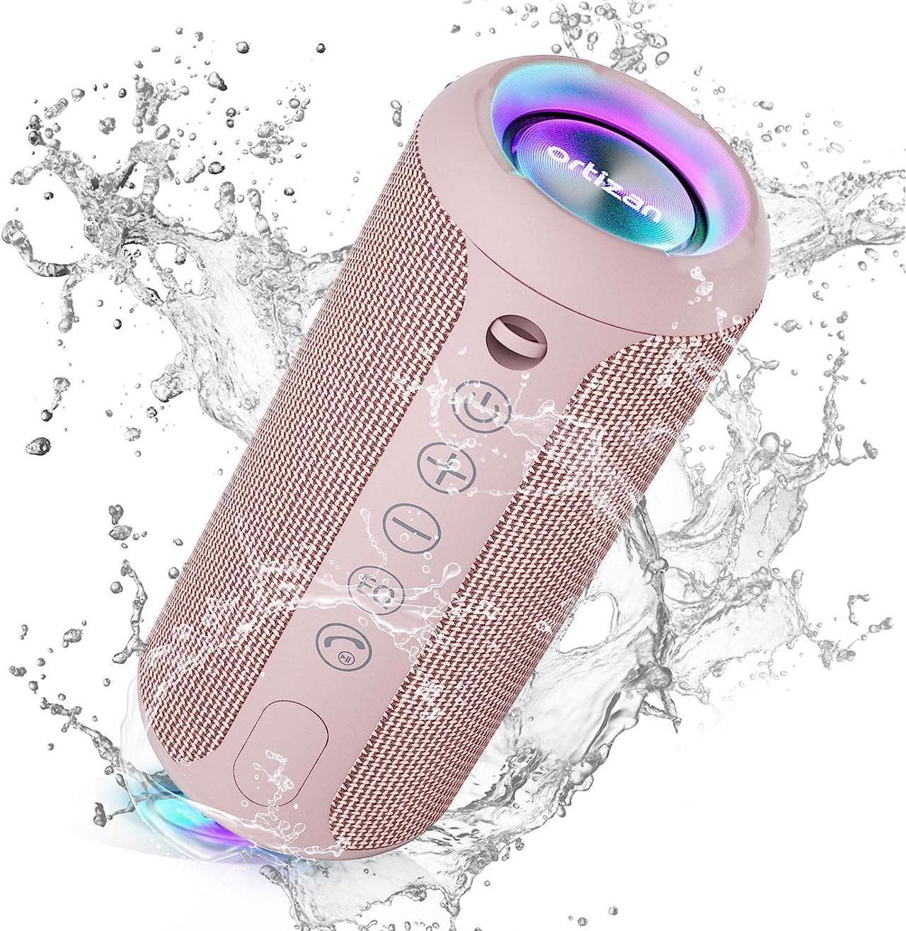 Ortizan Portable Bluetooth Speaker, IPX7 Waterproof Wireless Speaker with 24W Loud Stereo Sound, Outdoor Speakers with Bluetooth 5.0, 30H Playtime,66ft Bluetooth Range,Dual Pairing for Home