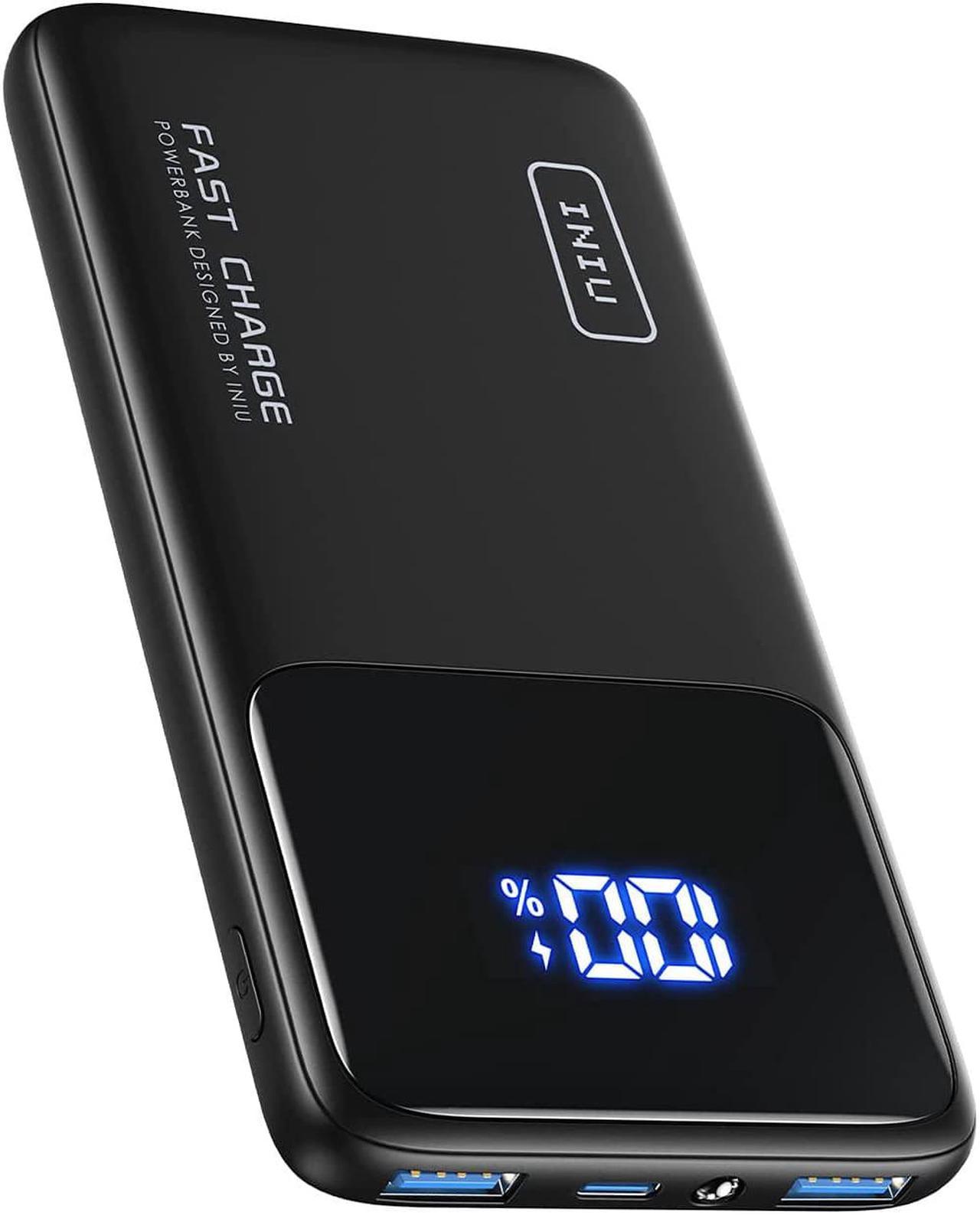 INIU Power Bank, 10500mAh Slimmest USB C Portable Charger, 22.5W Fast Charging PD3.0 QC4.0 Phone Battery Pack with Phone Holder Compatible with iPhone 14 13 12 11 8 X Samsung S20 Google LG iPad