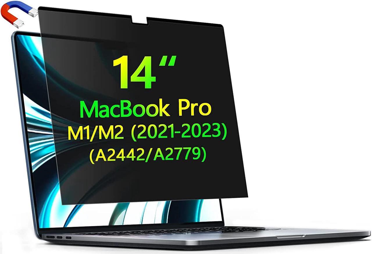 MacBook Pro 14 Inch Privacy Screen Protector,Magnetic Privacy Screen MacBook Pro 14 Inch M1/M2 Chip 2021-2023 Model A2442/A2779,Removable Laptop Privacy Screen Filter and Anti-Glare Protector