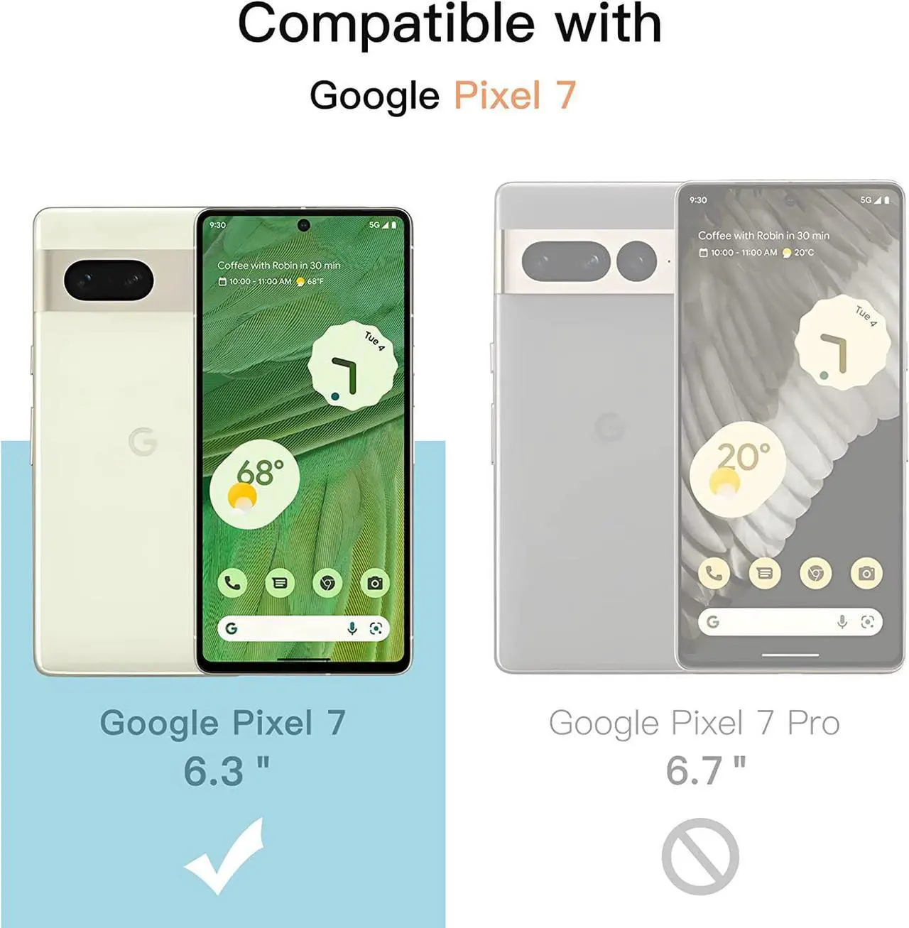 Alt view image 3 of 7 - JETech Screen Protector for Google Pixel 7 with Camera Lens Protector, Easy Installation Tool, Tempered Glass Film, Fingerprint ID Compatible, HD Clear, 2-Pack Each