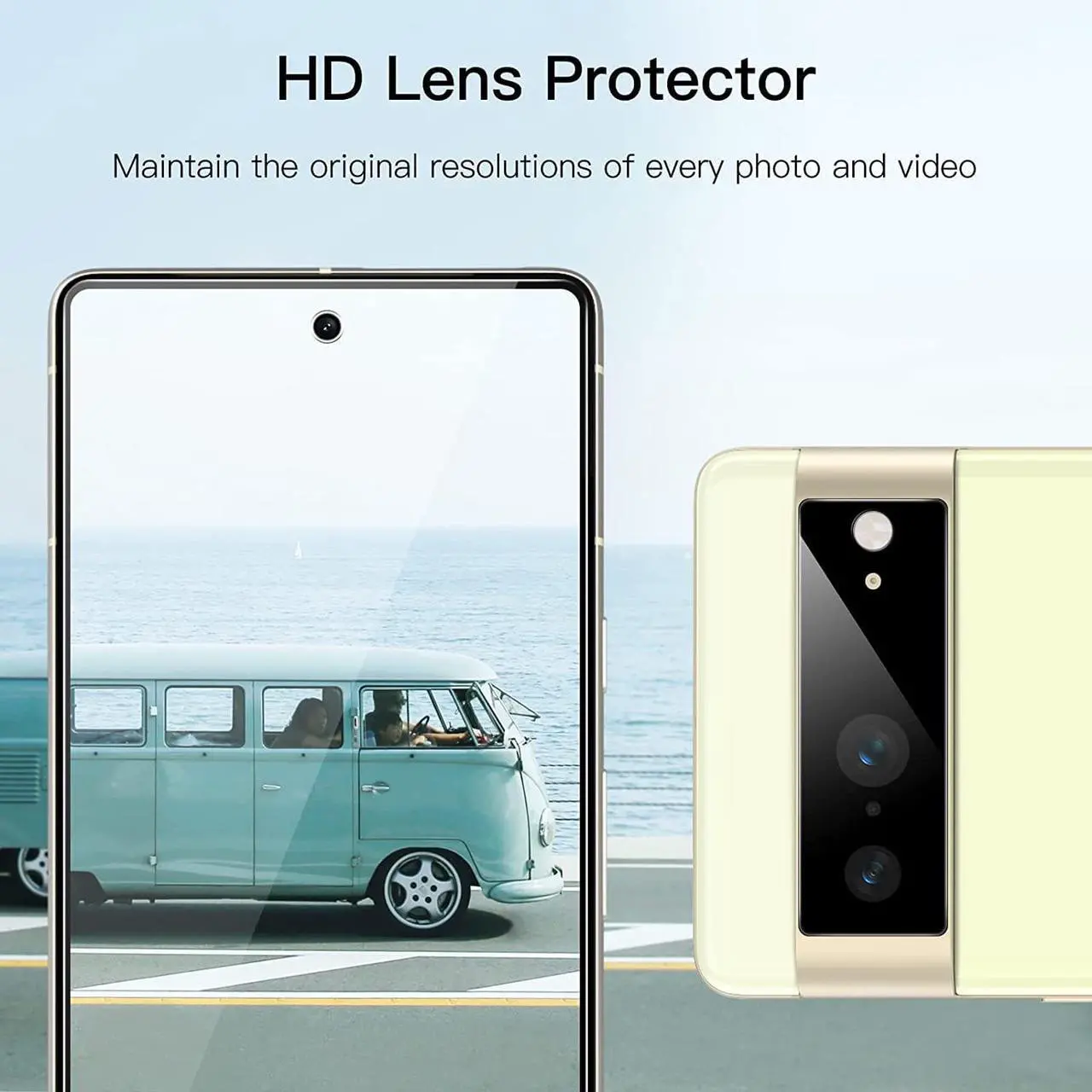 Alt view image 5 of 7 - JETech Screen Protector for Google Pixel 7 with Camera Lens Protector, Easy Installation Tool, Tempered Glass Film, Fingerprint ID Compatible, HD Clear, 2-Pack Each