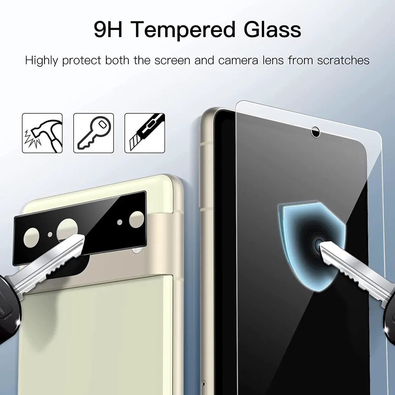 Alt view image 6 of 7 - JETech Screen Protector for Google Pixel 7 with Camera Lens Protector, Easy Installation Tool, Tempered Glass Film, Fingerprint ID Compatible, HD Clear, 2-Pack Each