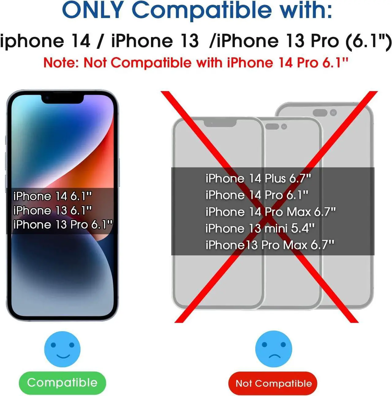 Alt view image 2 of 6 - amFiIm Tempered Glass Screen Protector for iPhone 14 6.1"/iPhone 13/iPhone 13 Pro 6.1", Easy OneTouch Installation, Auto-alignment, Bubble Free Case Friendly, Anti-Scratch