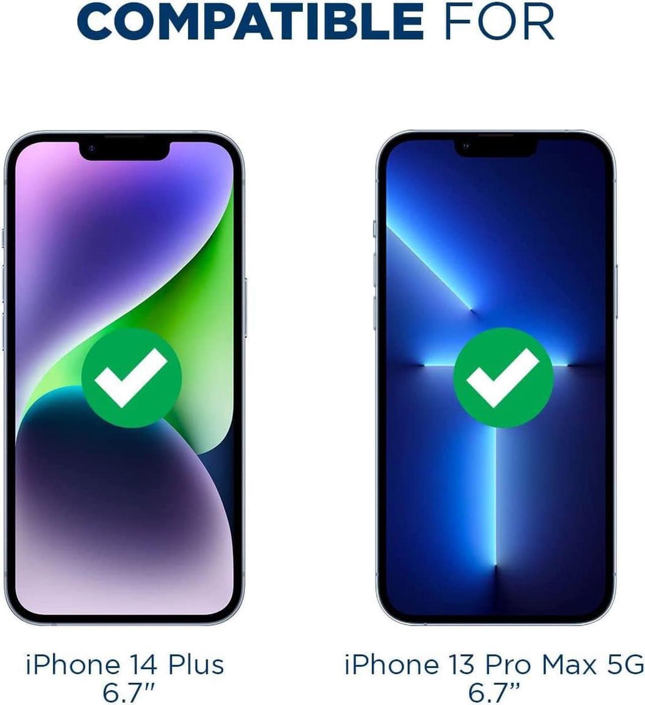 Alt view image 2 of 6 - Tech Armor [1 Pack Privacy Screen Protector for iPhone 14 Plus and iPhone 13 Pro Max Anti-Spy Case Friendly Easy Installation Ballistic Tempered Glass Bubble Free 3D Touch Support [6.7 inch]