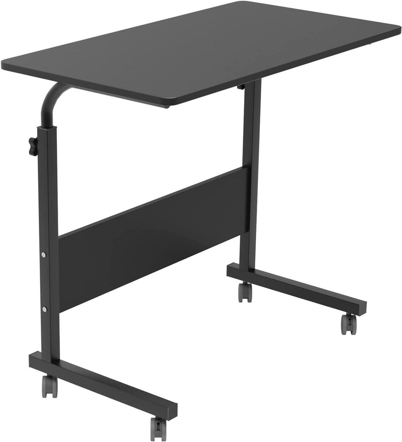 soges Adjustable Mobile Table 31.4inches Portable Laptop Computer Stand Desk Cart Tray, Black 05-1-80B-CA