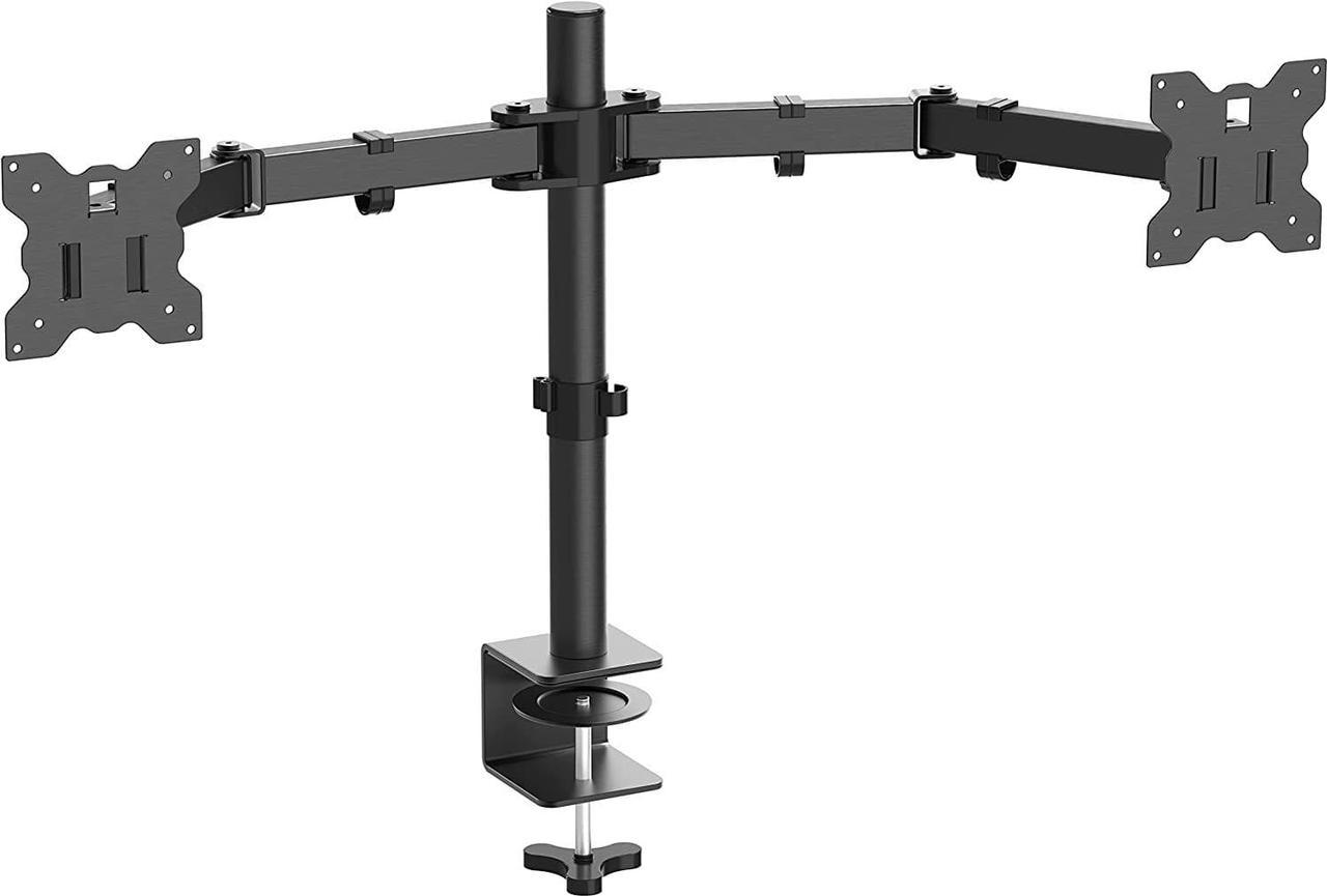 SHW Dual Monitor Stand Arm VESA Desk Mount for Gaming/Office Computer Double Monitors