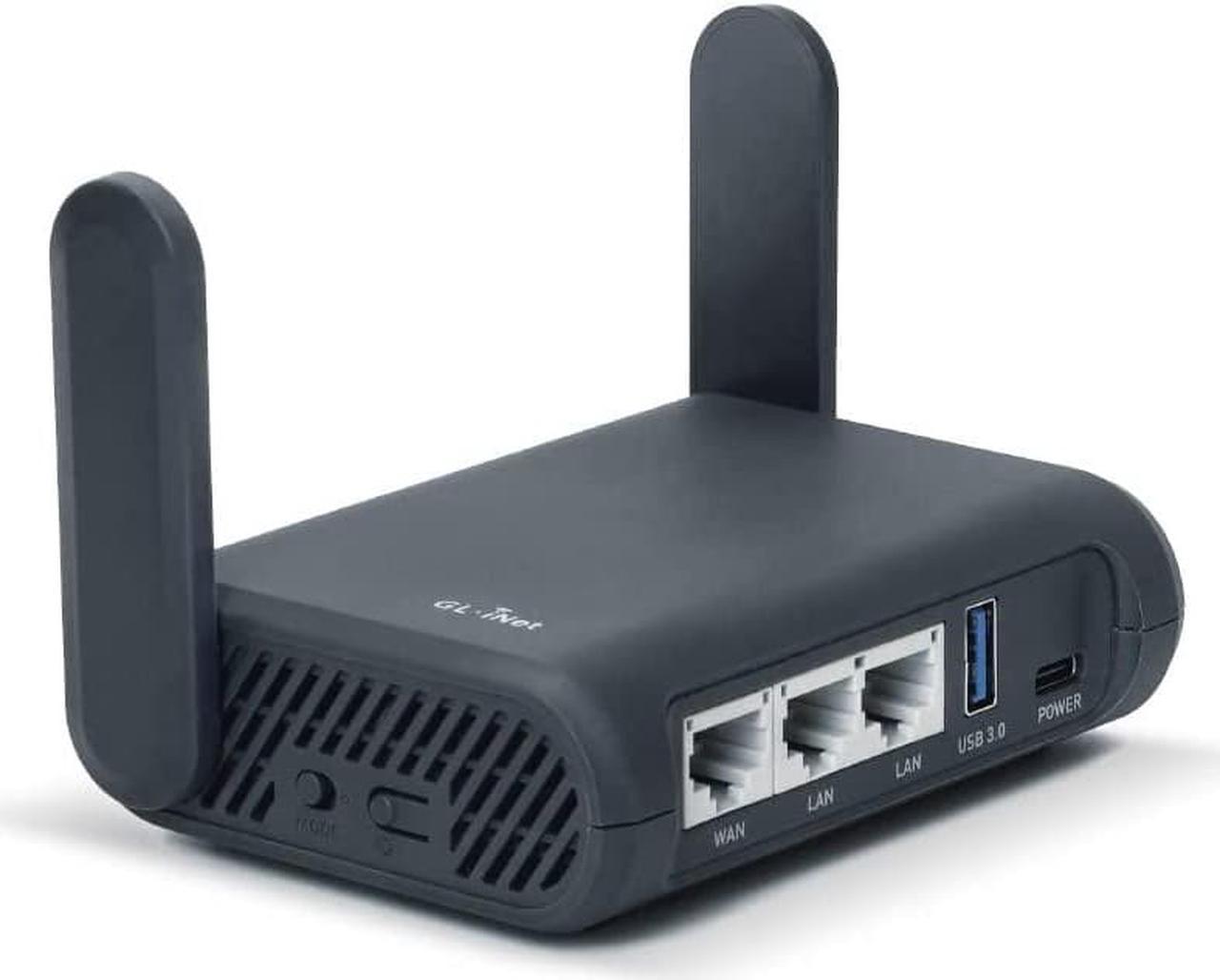 GL.iNet GL-A1300 (Slate Plus) Wireless VPN Encrypted Travel Router Easy to Setup, Connect to Hotel WiFi & Captive Portal, Phone Tethering, Range Extender, Assess Point, Open Source, NAS (1)