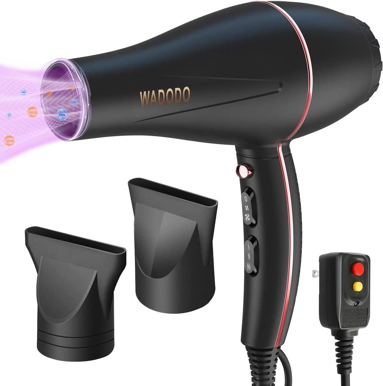Main image of WADODO Ionic Hair Dryer, 2200W Professional Blow Dryer Fast Drying Travel AC Motor Constant Temperature Low Noise Ion Dryers Curly Care Hairdryer Blowdryer for Women Men