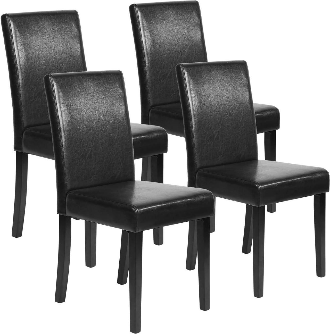 Dining Chairs Dining Room Chairs Parsons Set of 4 Dining Side Chairs for Home Kitchen Living Room (Black)