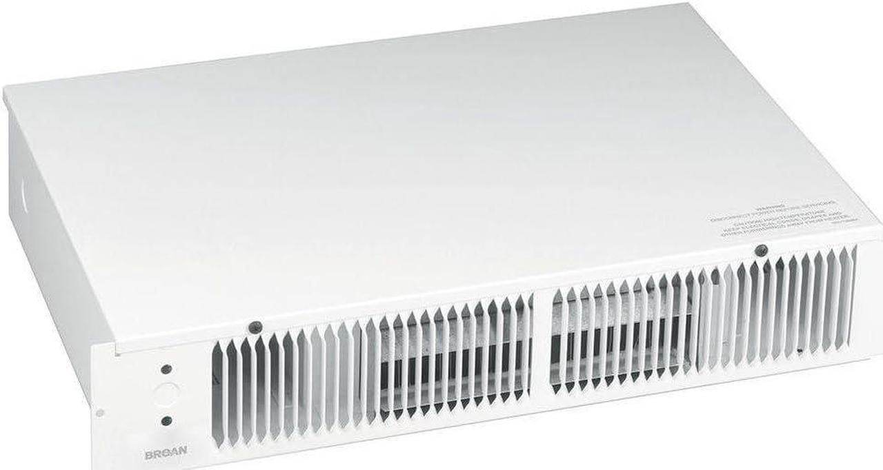 Broan 114 Kickspace Fan-Forced Wall Heater Without Built-in Thermostat, White