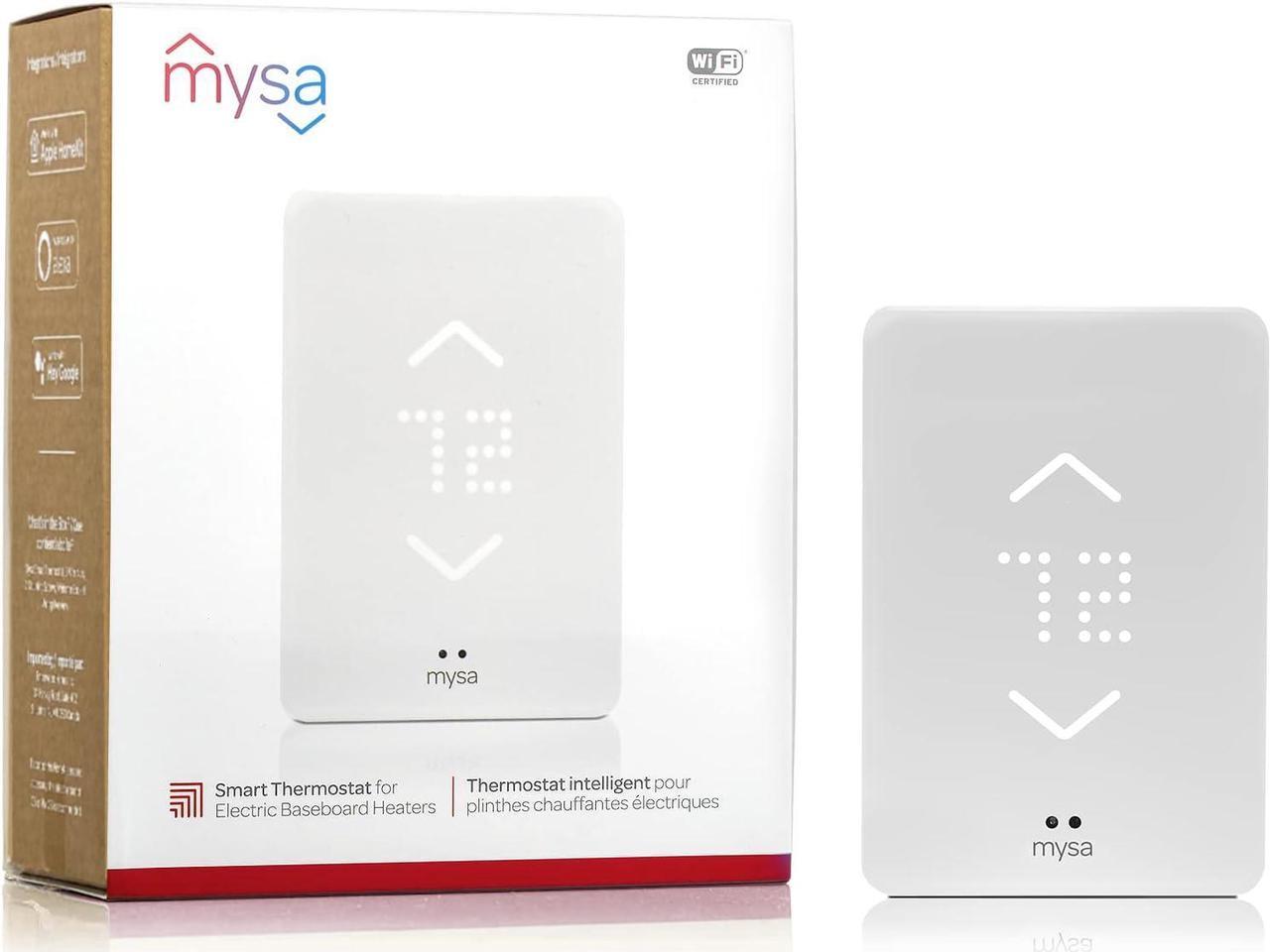 Mysa Smart Thermostat for Electric Baseboard Heaters and in-Wall Heaters V2 | Connects with Smart Devices, Control Remotely, Pairs with WiFi or NFC, Easy Connection & Setup, Energy Saving