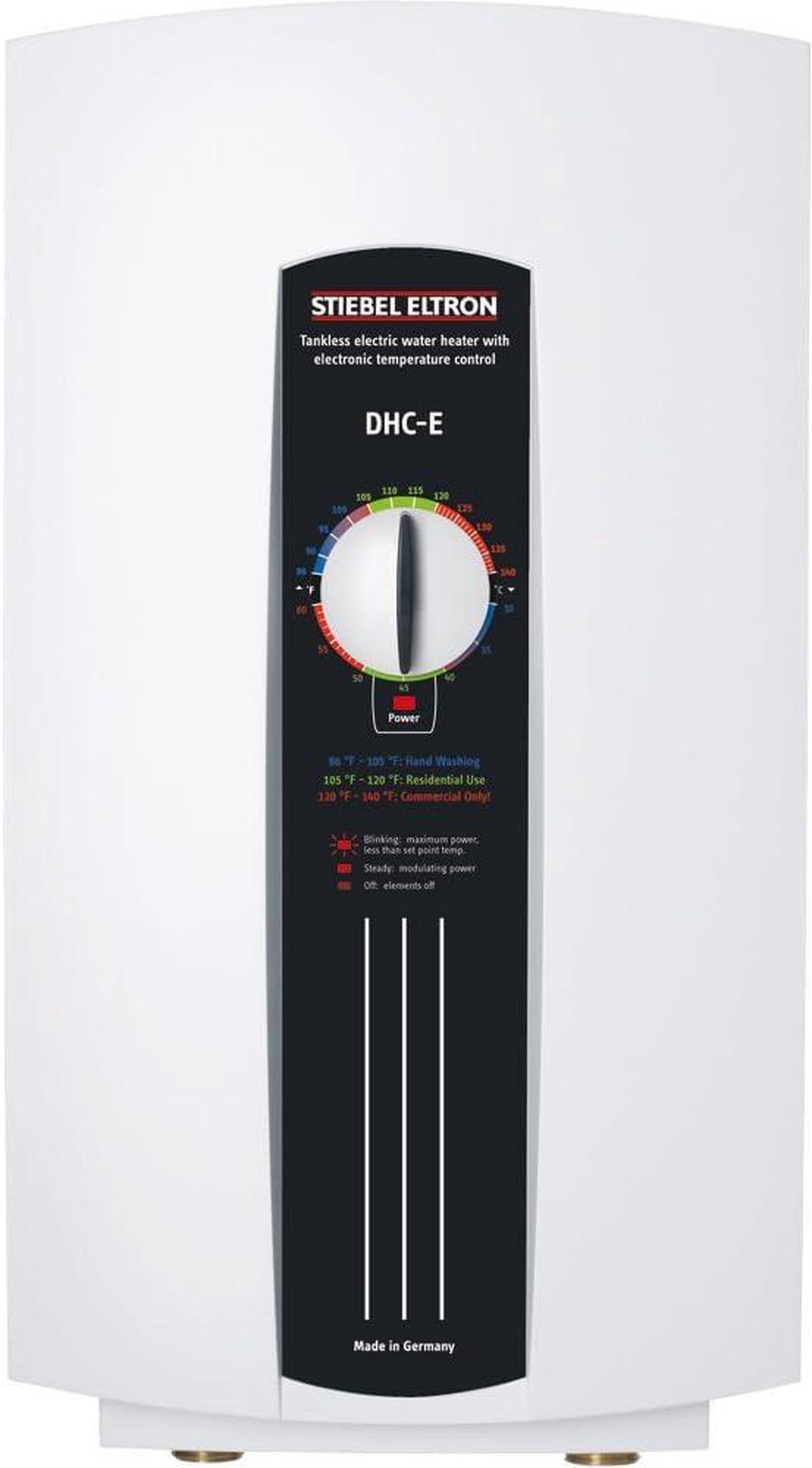 Stiebel Eltron DHC-E12 E Series 208/240 Volt 9000/12000 Watt Electric Tankless Water Heater - 6, Gloss White