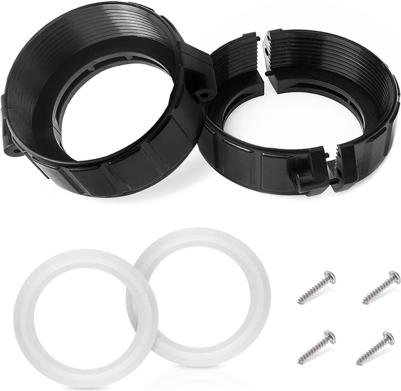 2" Hot Tub Heater Split Nut Union with O Ring Gasket for 2 inches Heater Assembly (Actual Approximate Size 3-1/16" ID) - Set of 2