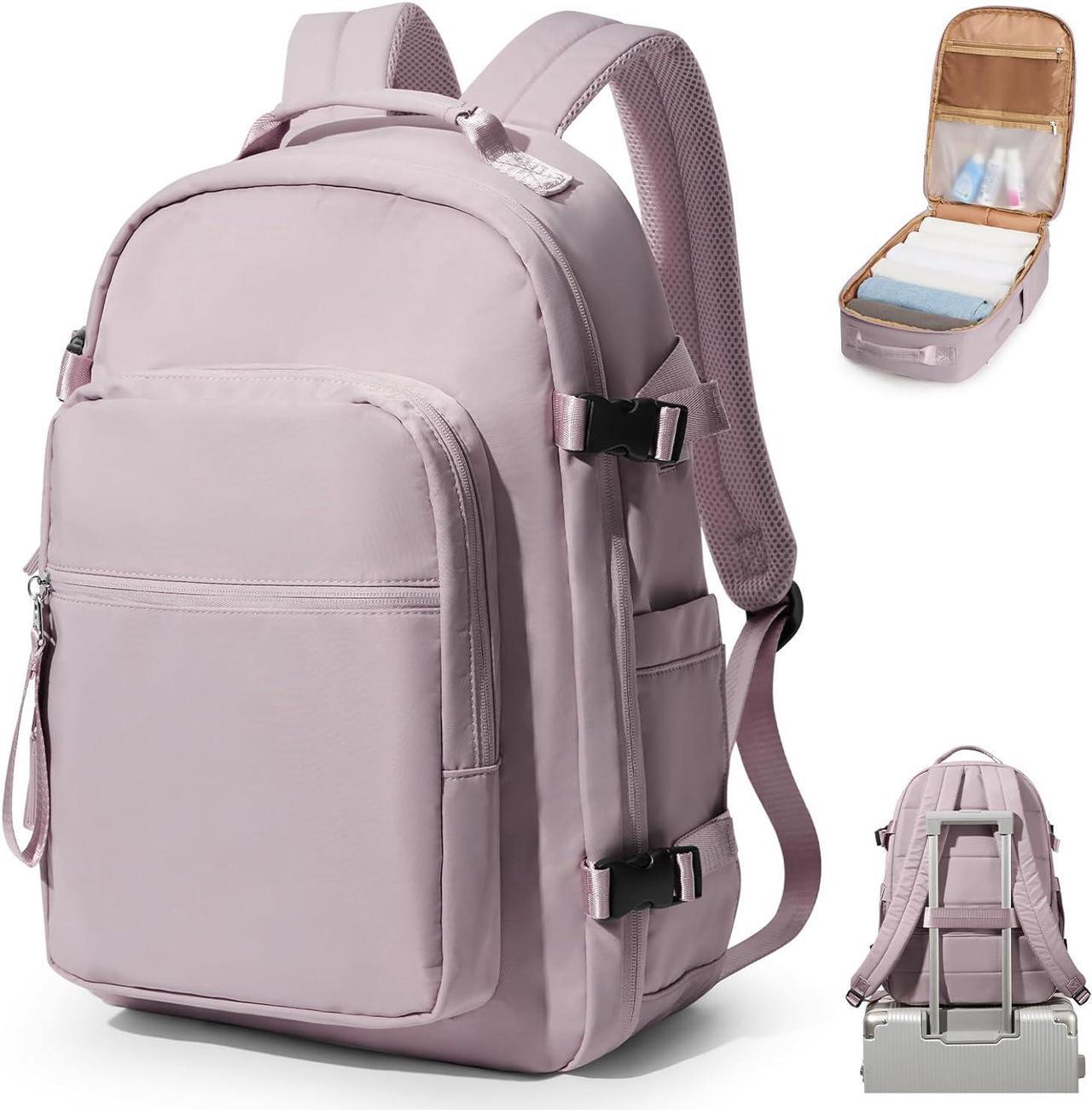 Cabin Bags for Travel Underseat Carry-ons Bag for Women Hand Luggage Bag Men Travel Backpack Cabin Size Laptop backpack Fit 15.6 inch Laptop Pink Purple Simple