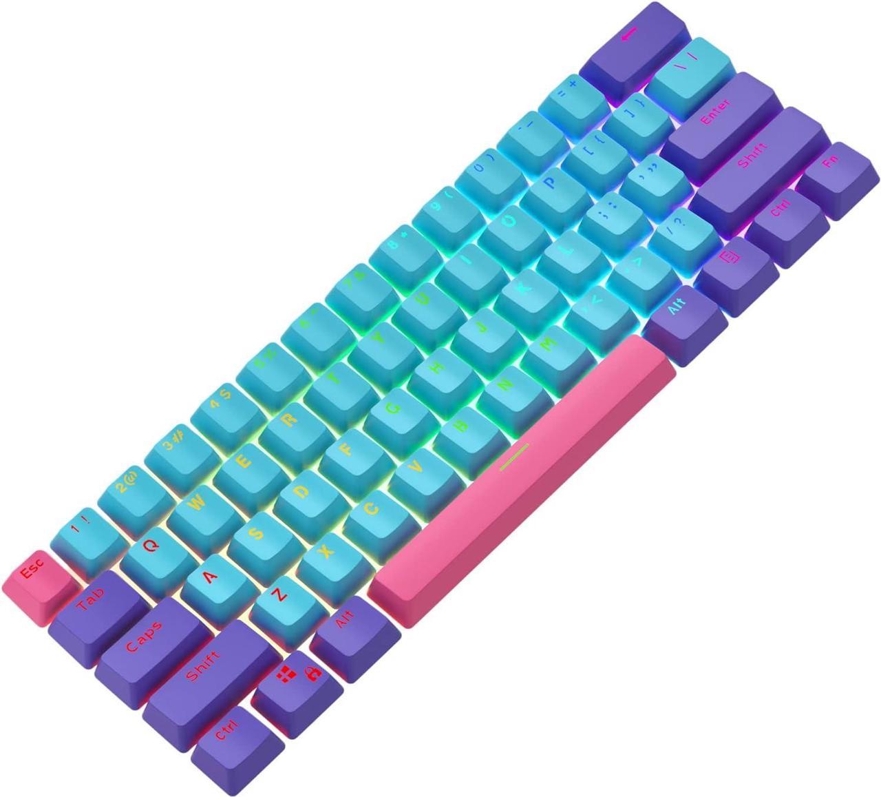 Ussixchare Backlit PBT keycaps for 60 Percent Gaming keyboad 104-Key Caps Set TKL OEM Profile Compatible with 60%/87/104 Keyboard (Joker)