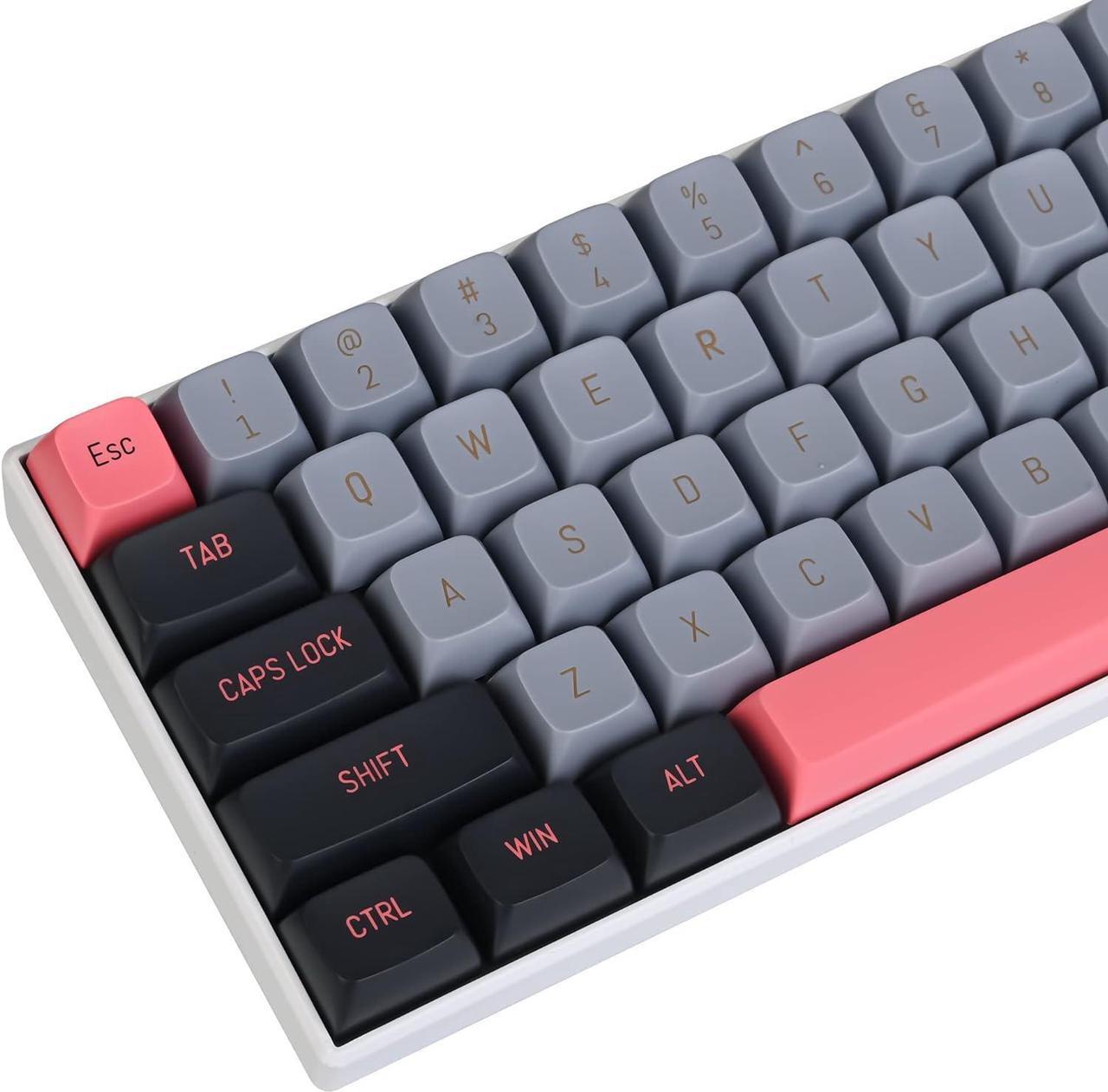 Owpkeenthy 160-Key CSA Profile 8008 Keycaps Doubleshot PBT with 6.25u 7u Spacebar for US/ISO Layout Mechanical Gaming Keyboard (CSA/8008)