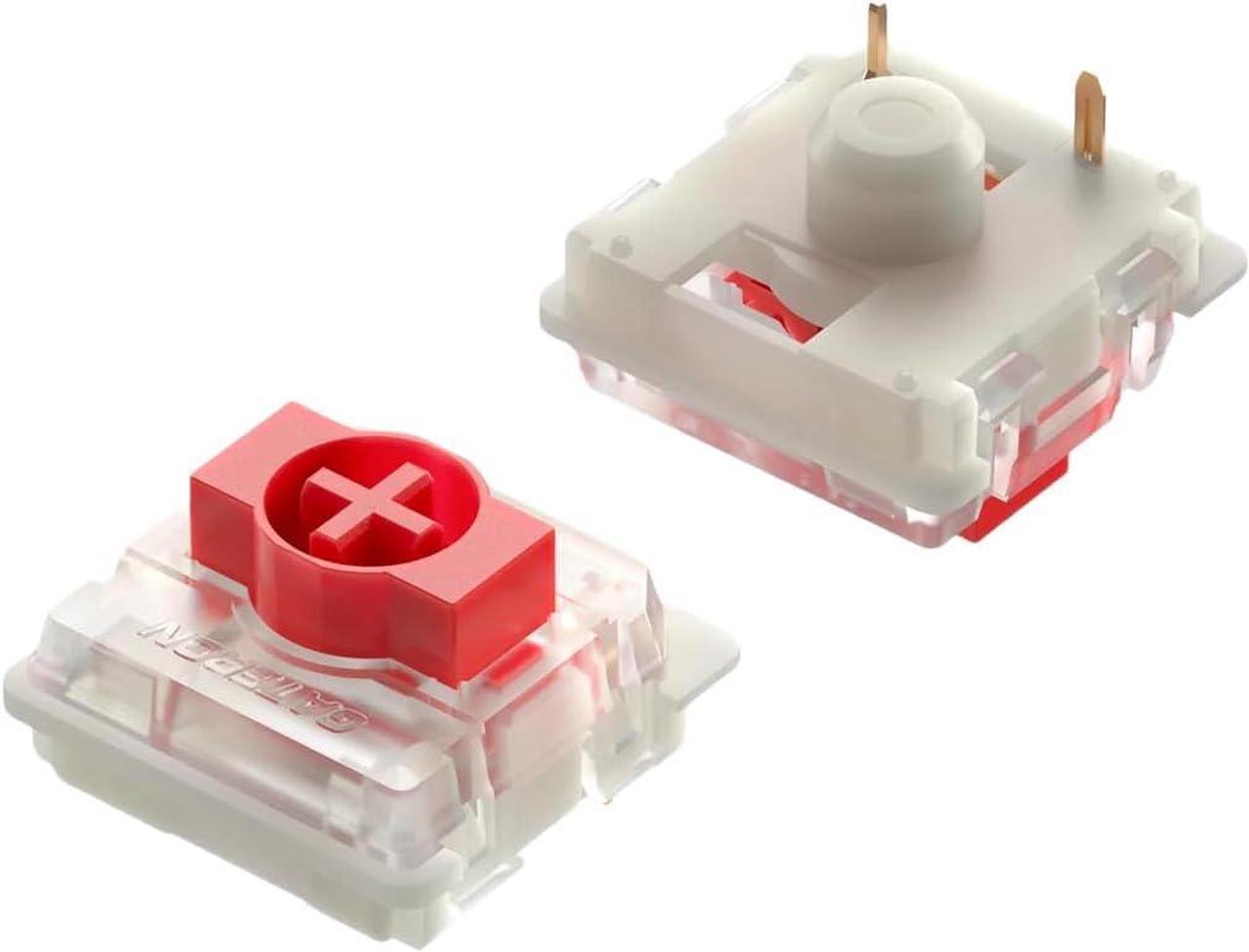 Gateron Ks-33 Low Profile v2 Key Switches for Mechanical Gaming Keyboards | Plate Mounted (Gateron Red, 65 Pcs)