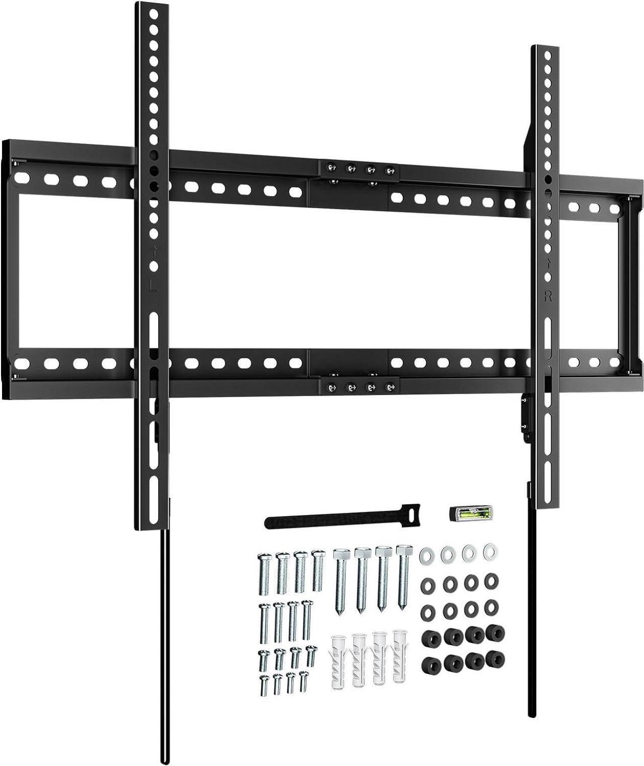 WALI TV Wall Mount Bracket for 37-90 Inch Flat Curved TVs up to 165 lbs, Low Profile Wall Mount Holds Your TV 1.1 Inch from The Wall, Mounting Holes up to 600x400mm (TTM-2), Black