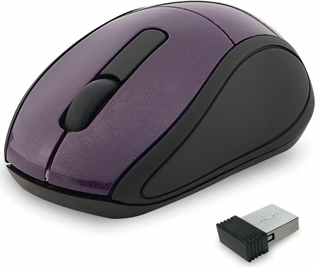 Verbatim Wireless Mini Travel Optical Mouse - Purple