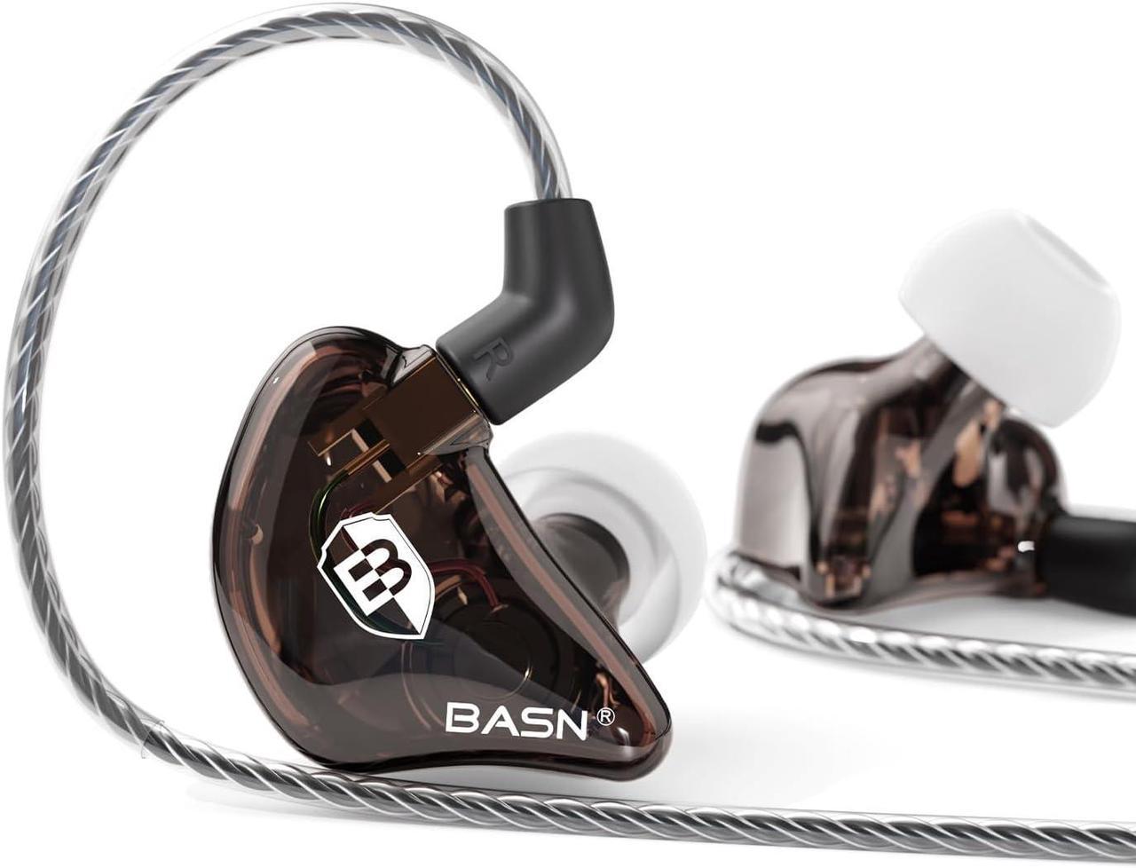 BASN Bsinger+PRO Dual Drivers Headphones (Earbuds/Earphones) with MMCX Detachable Cables, Noise-Isolating in-Ear Monitor with Microphone and Remote