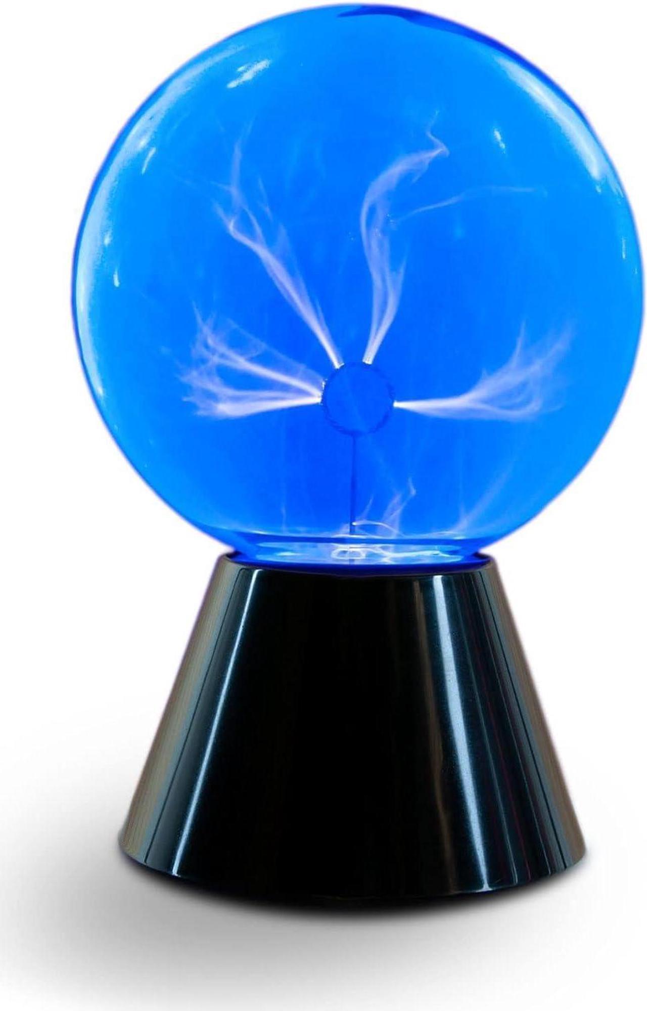 Tradeopia 6 Inch Blue Plasma Ball, Touch and Sound Sensitive, Novelty Lamp, Electric Plasma Ball, Magic Plasma, Plasma Ball for Home, Office, Bedroom, and Party Christmas Gift for Kids and Adults