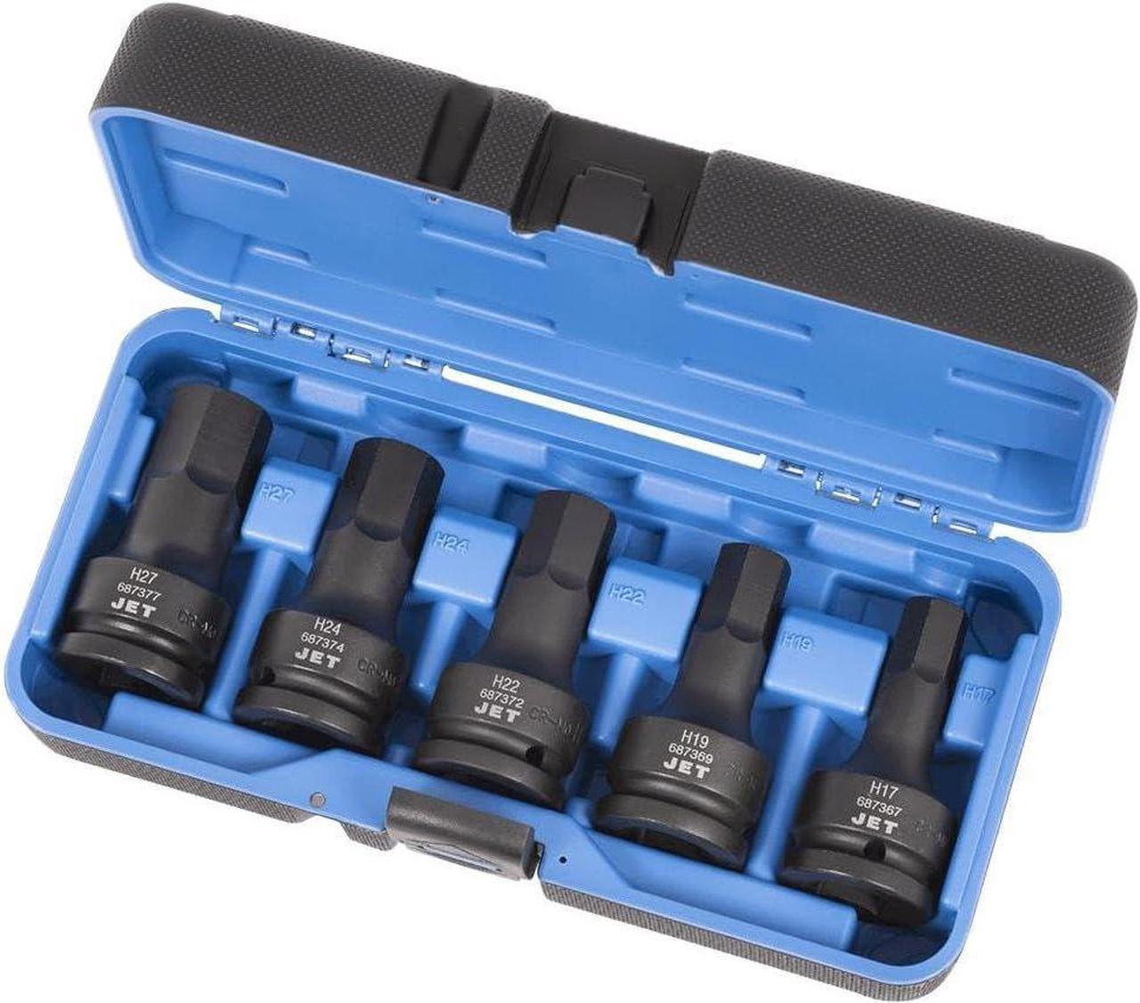 JET 3/4-Inch Drive Impact Socket Set - Metric Hex Bit Impact Sockets - 5 Pieces