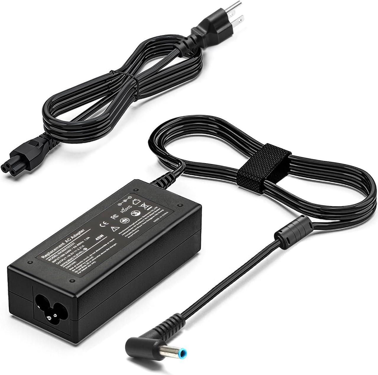 45W 19.5V 2.31A 741727-001 AC Adapter Laptop Charger HP Pavilion 11 13 15; Stream 13 11 14; fit 721092-001 719309-001 719309-003 740015-001/002/003/004 854054-001 L25296-001/002/003 Power Supply Cord