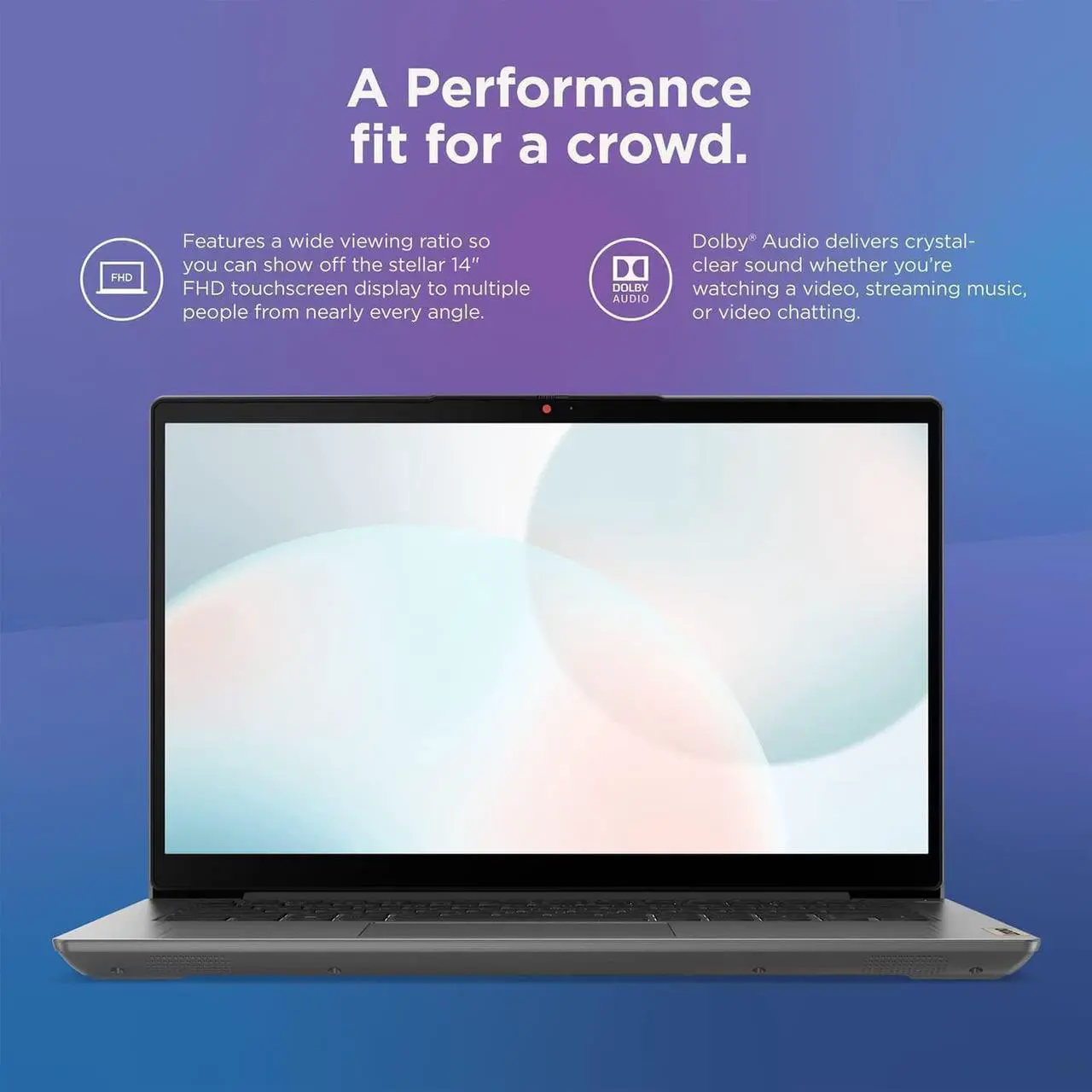 Alt view image 6 of 7 - Lenovo IdeaPad 3 Laptop, 14.0" FHD Display, Intel Core i7-1165G7 Processor, 20GB RAM, 512GB SSD, Intel Iris X Graphics, Wi-Fi 6, Fingerprint Reader, Windows 11 Home, Bundle With Laptop Stand