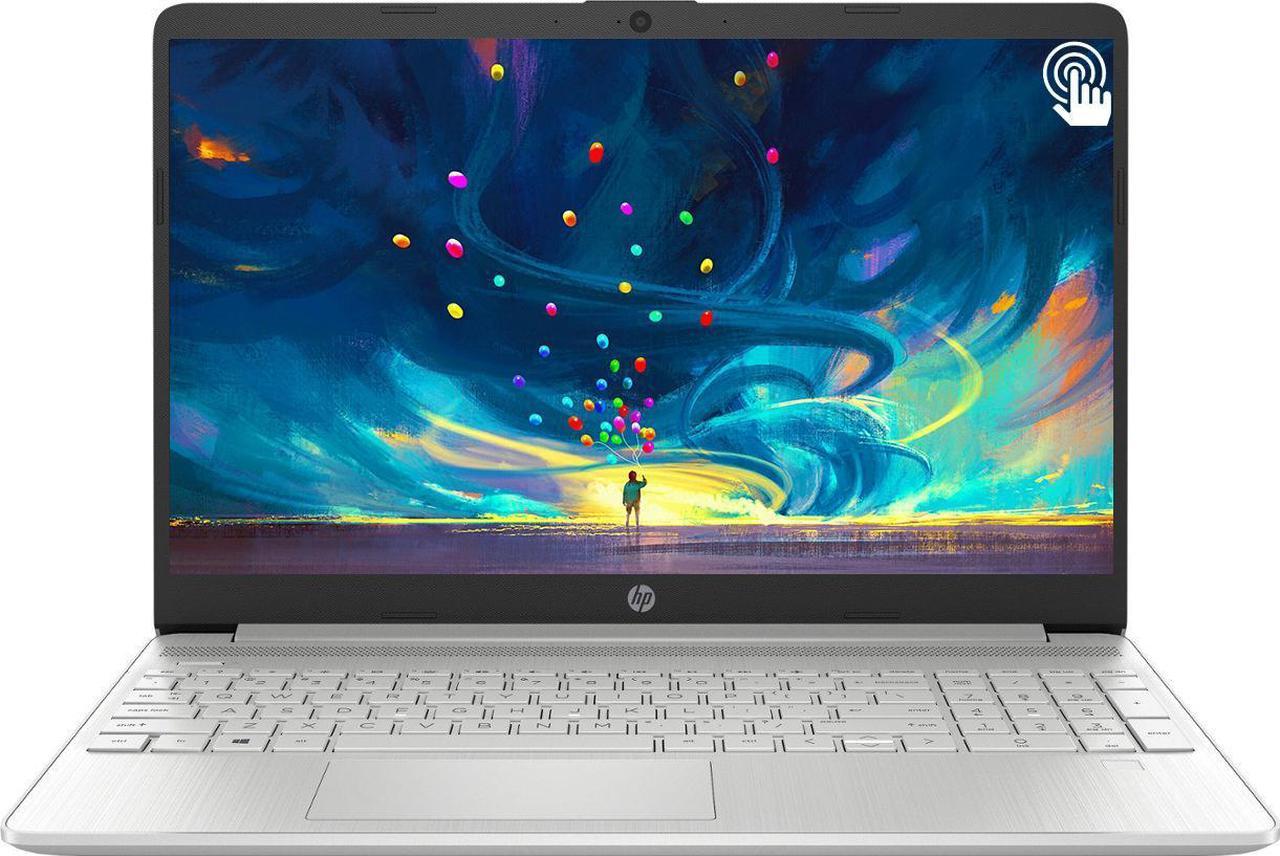 HP Laptop Touchscreen, 15.6" HD Display, Intel Core i3-1215U Processor, 8GB RAM, 512GB SSD, Intel UHD Graphics, Wi-Fi, Bluetooth, Webcam, Media Card Reader, Numeric Keypad, Windows 11 Home, Silver