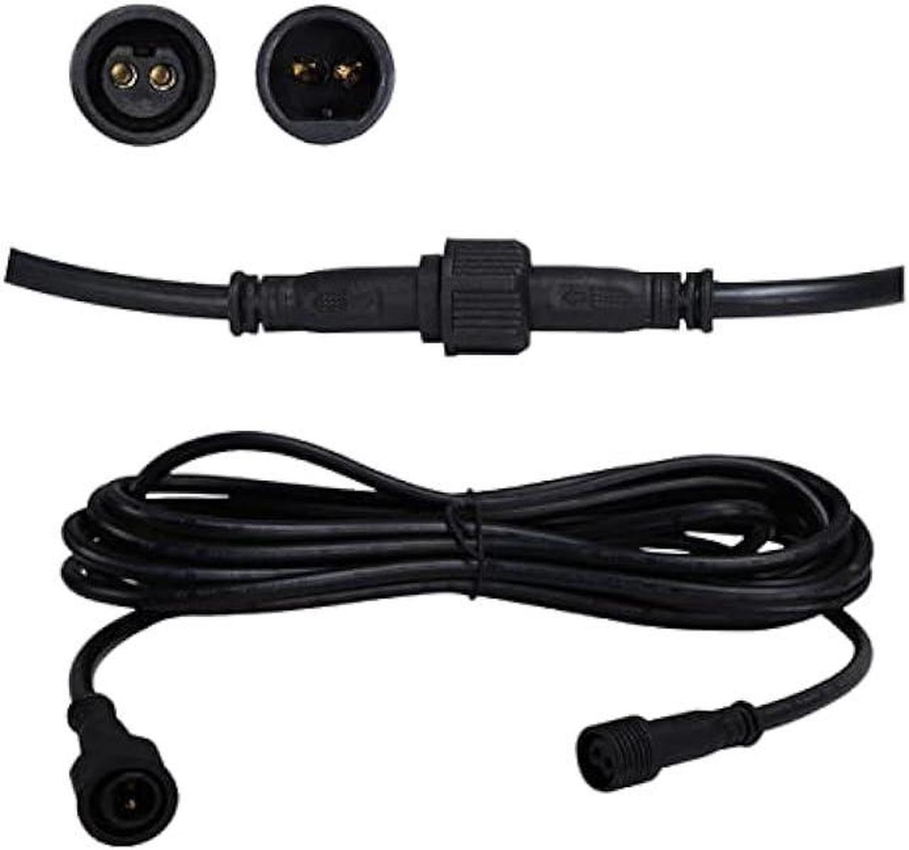 Main image of TINSUM Solar Extension Cable 5m16.4 Feet Extender Wires Cords Two Core with Plug Waterproof IP65 for Solar Flood Lights Solar Street Lights 22AWG