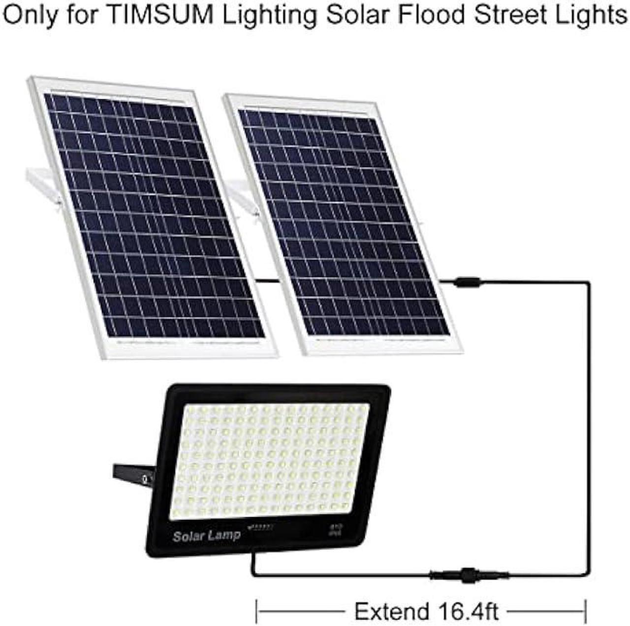 Alt view image 4 of 6 - TINSUM Solar Extension Cable 5m16.4 Feet Extender Wires Cords Two Core with Plug Waterproof IP65 for Solar Flood Lights Solar Street Lights 22AWG