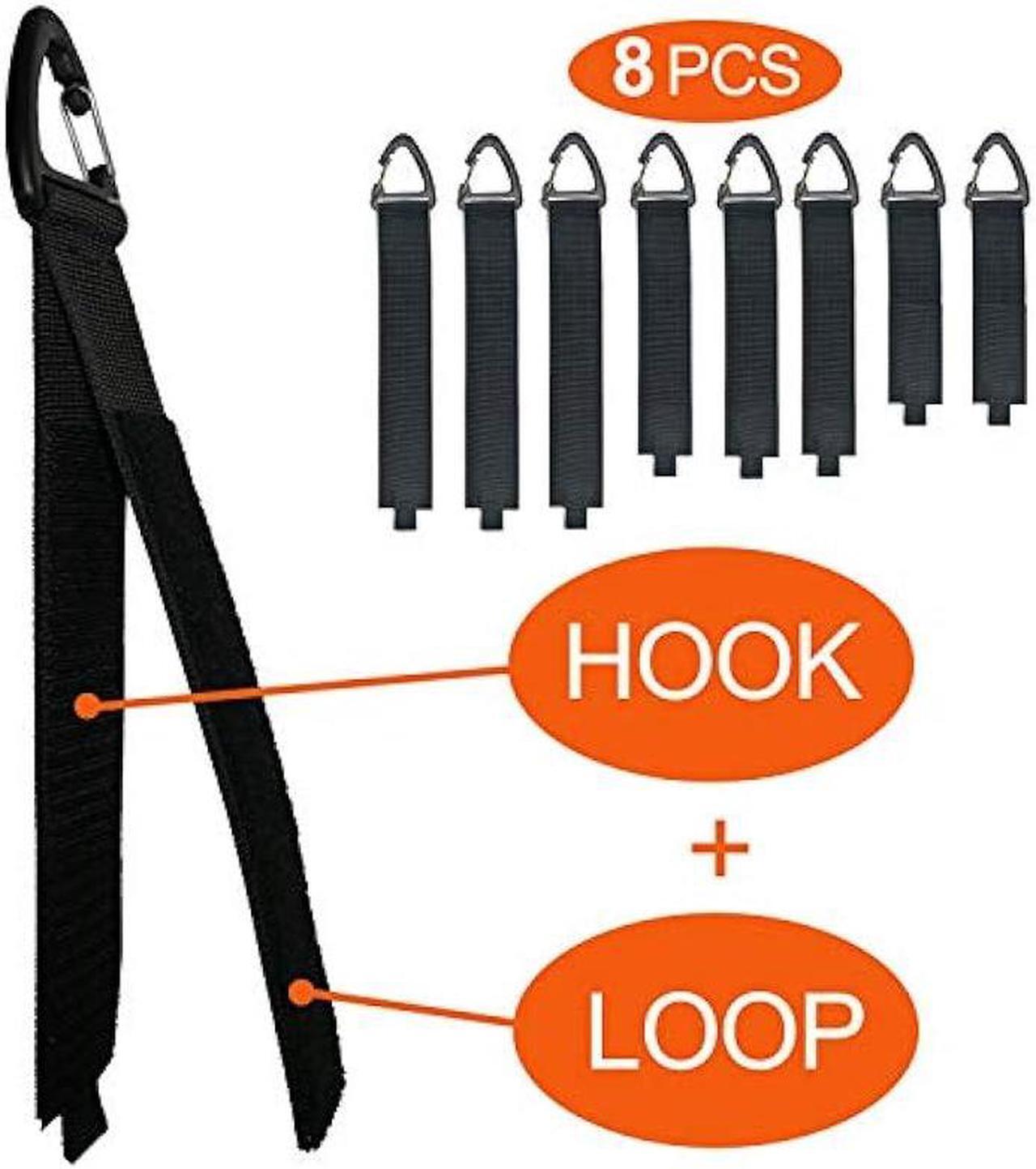 Alt view image 2 of 6 - Extension Cord Organizer(8 Pack), Extension Cord Holder for Garage Organization and Storage, Heavy Duty Storage Straps for Cables, Hoses and Ropes, with Triangle Buckle for Hanging, Design Patent