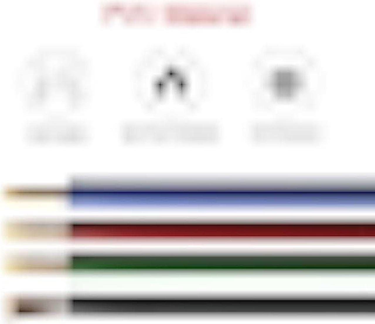 Alt view image 3 of 6 - BTF-LIGHTING 32.8ft/10m 4 Pin 18AWG WS2815 WS2813 TM1934 SK9822 LED Strip Light Ribbon Wire RGB Extension Cable Connection 4 Conductor Wire Line Cord for RGB Color Changing Flexible 5050 3528 LED Tape
