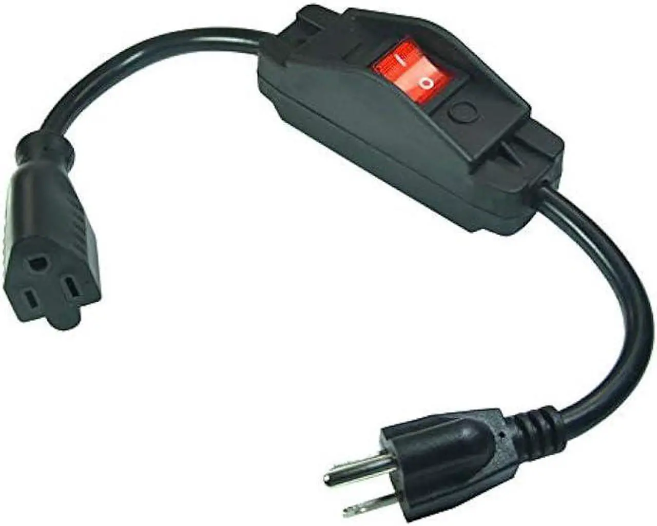 Main image of FILSHU 3-Prong Extension Cord1625w Heavy Duty Short Extension Cable with On Off Switch,14AWG Indoor Extension Cord Short, Black [UL Listed]