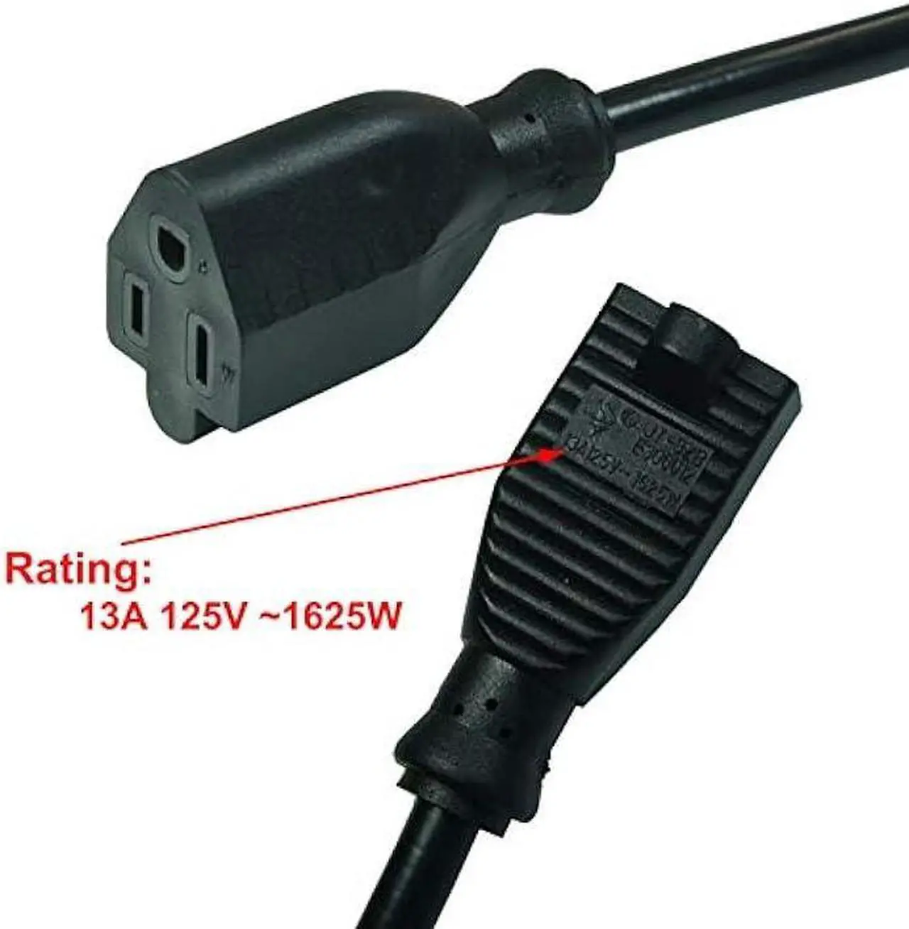 Alt view image 3 of 6 - FILSHU 3-Prong Extension Cord1625w Heavy Duty Short Extension Cable with On Off Switch,14AWG Indoor Extension Cord Short, Black [UL Listed]