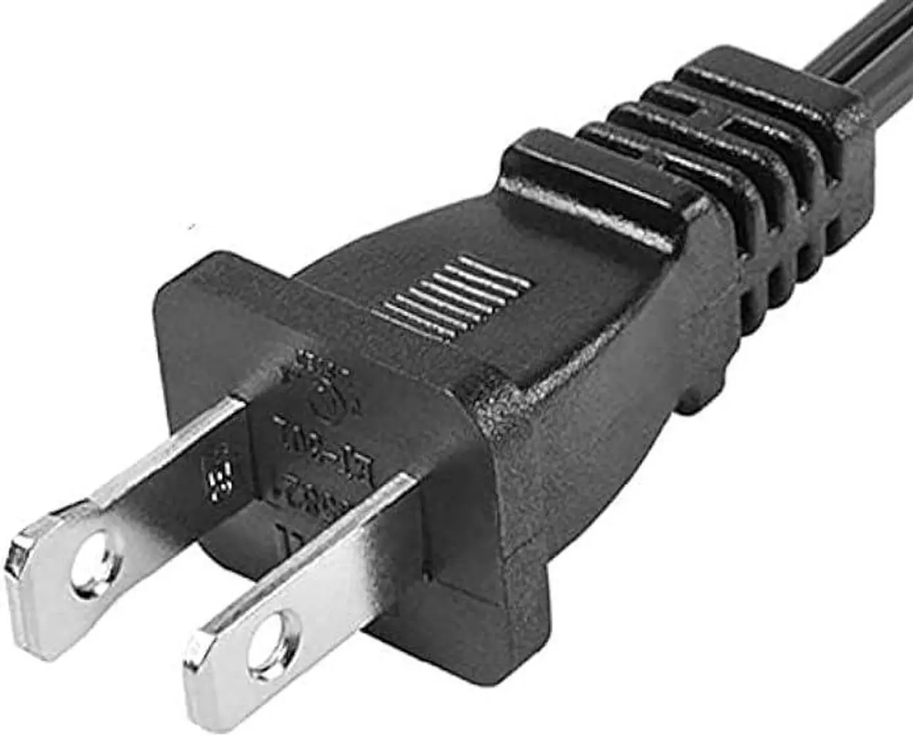 Alt view image 3 of 7 - Toptekits 2-Pack Polarized USA Outlet Saver Power Extension Cord Cable 125V 10A 2-Prong 2 Outlets for NEMA 5-15P to NEMA 5-15R (1.6ft/50cm)
