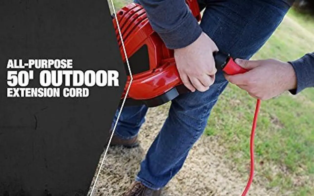 Alt view image 2 of 6 - Southwire 2408SW8804 14/3 SJTW ft Vinyl Outdoor All-Purpose Extension Cord Waterproof, 50', Red