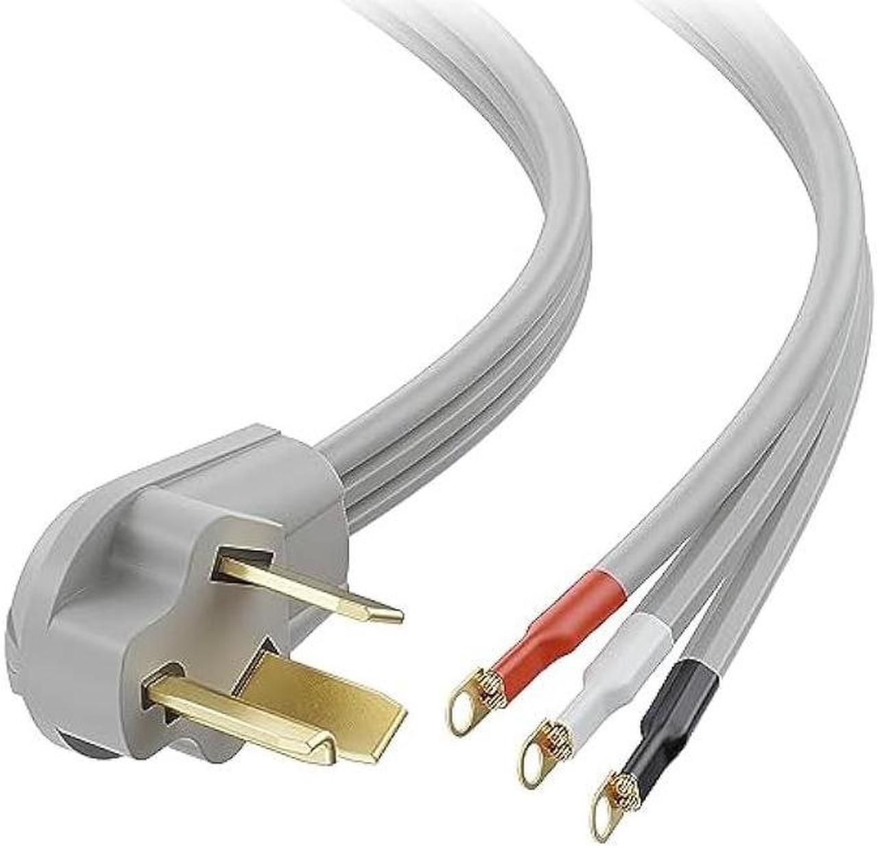 Main image of Cable Matters 10 AWG 3 Prong Dryer Cord 10 ft, 30 Amp 7500W Rated, NEMA 10-30P to 3-Wire Appliance Cord, Dryer Plug 3 Prong Cord, Gray