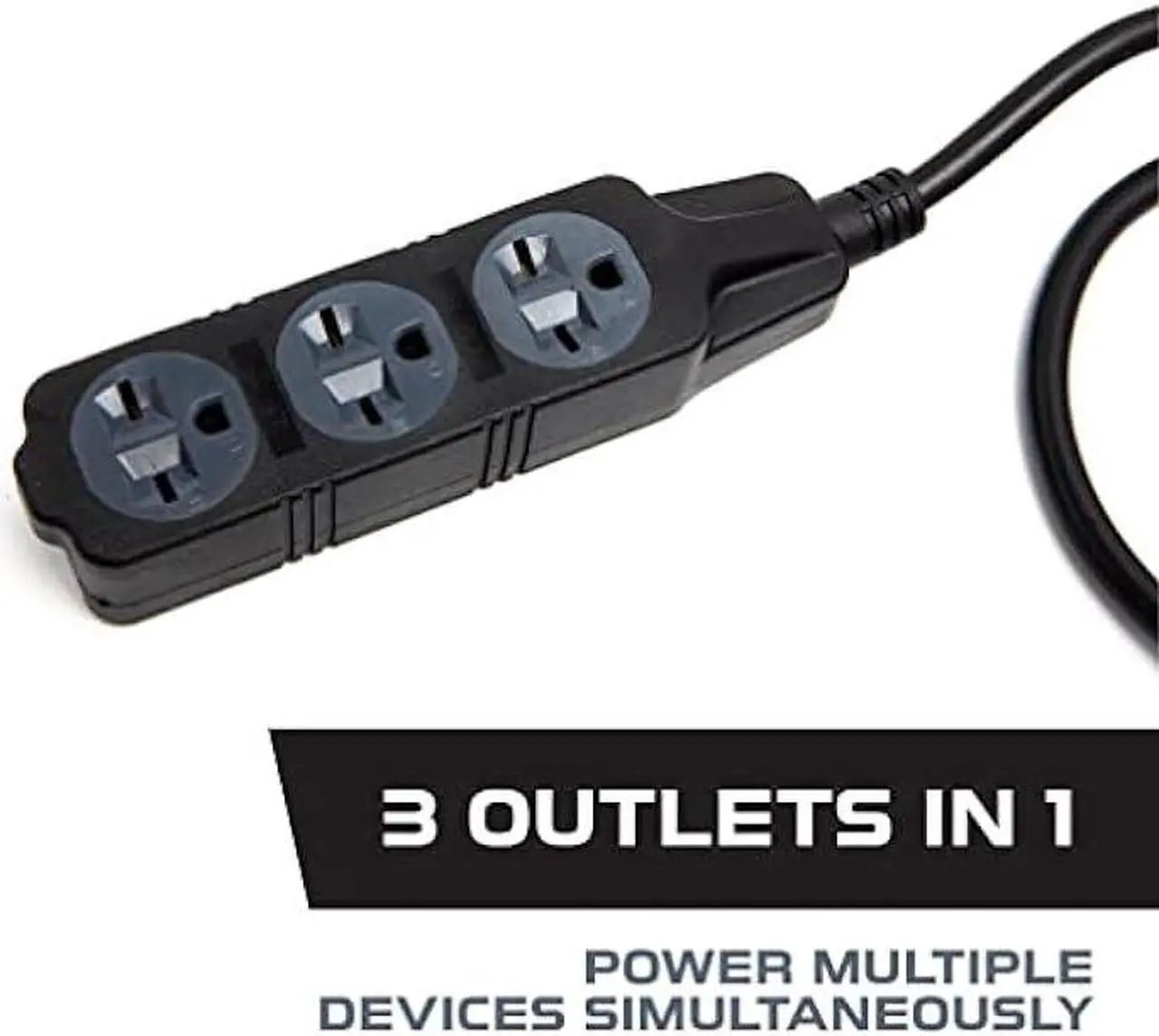 Alt view image 3 of 5 - Iron Forge Cable 220/240 Volt Extension Cord, 10 Ft - 14/3 SJTW 6-15P Male Plug to Three Box Outlets