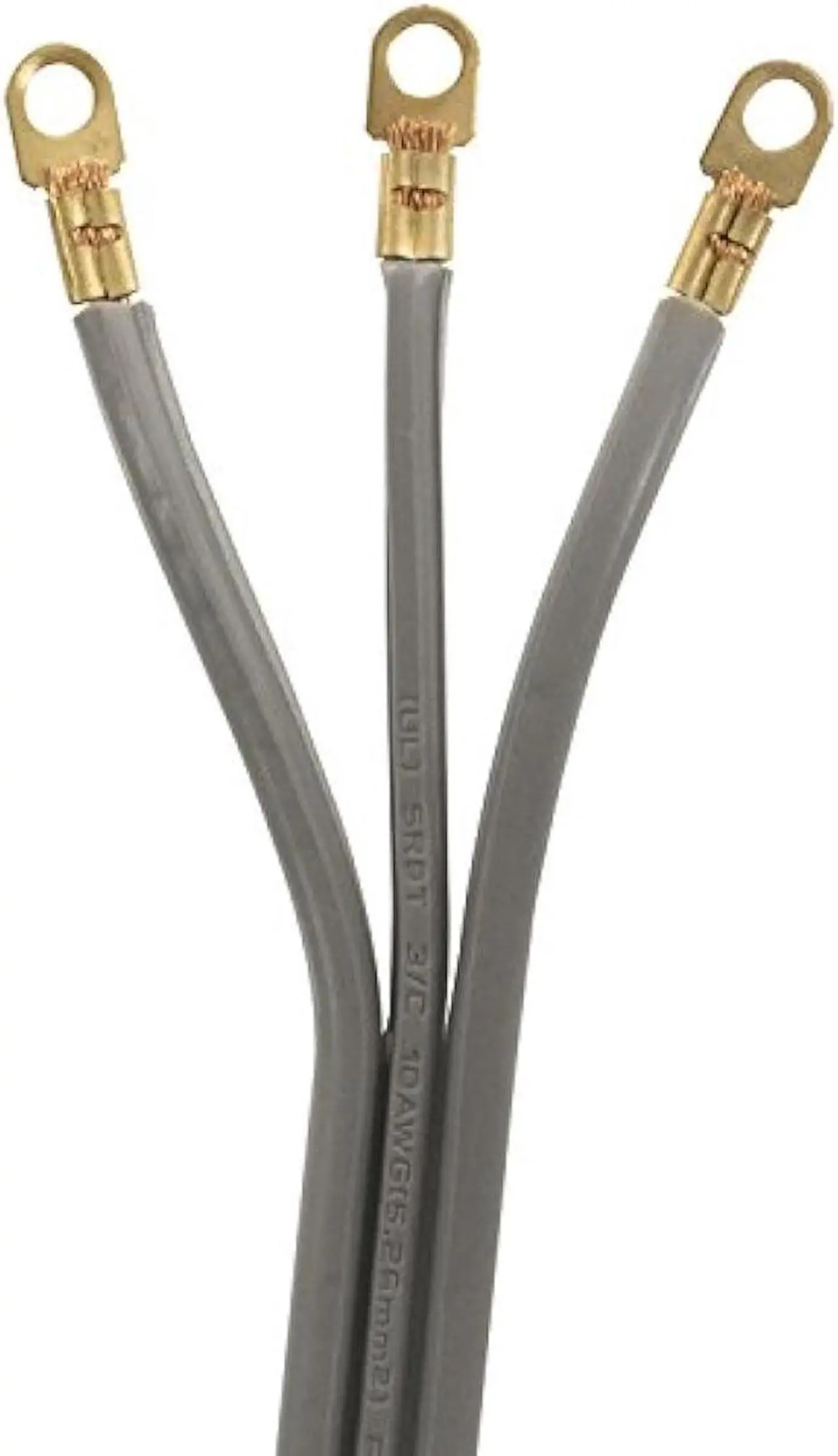 Alt view image 4 of 7 - Certified Appliance Accessories 30-Amp Appliance Power Cord, 3 Prong Dryer Cord, 3 Wires with Eyelet Connectors, 5 Feet, Copper Wire, Gray (90-1022)