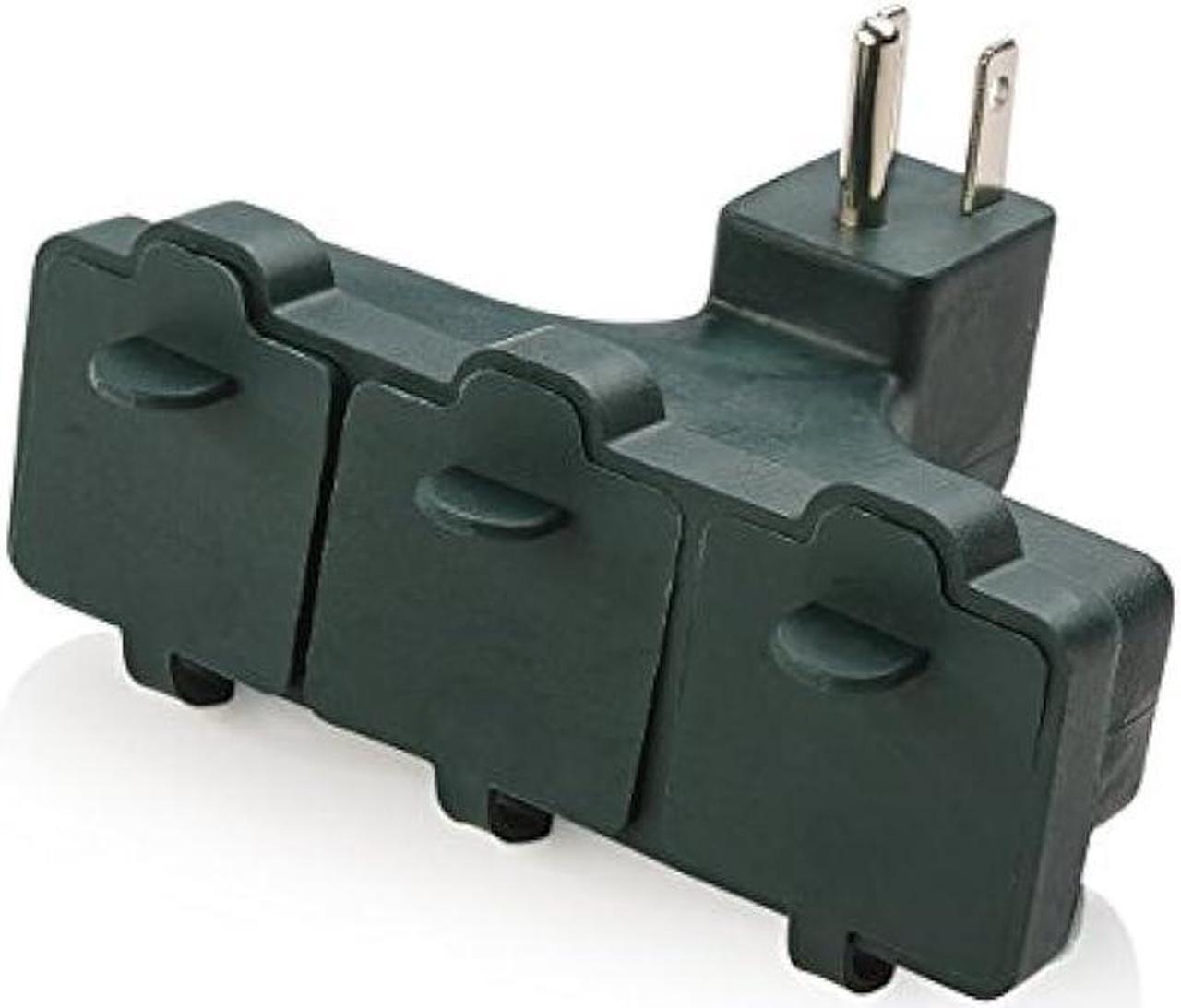 Alt view image 3 of 6 - Cable Matters 2-Pack 3-Outlet Outdoor Outlet Splitter, UL listed Weather Resistant Outdoor Multi Plug Outlet/Plug Splitter with Covers