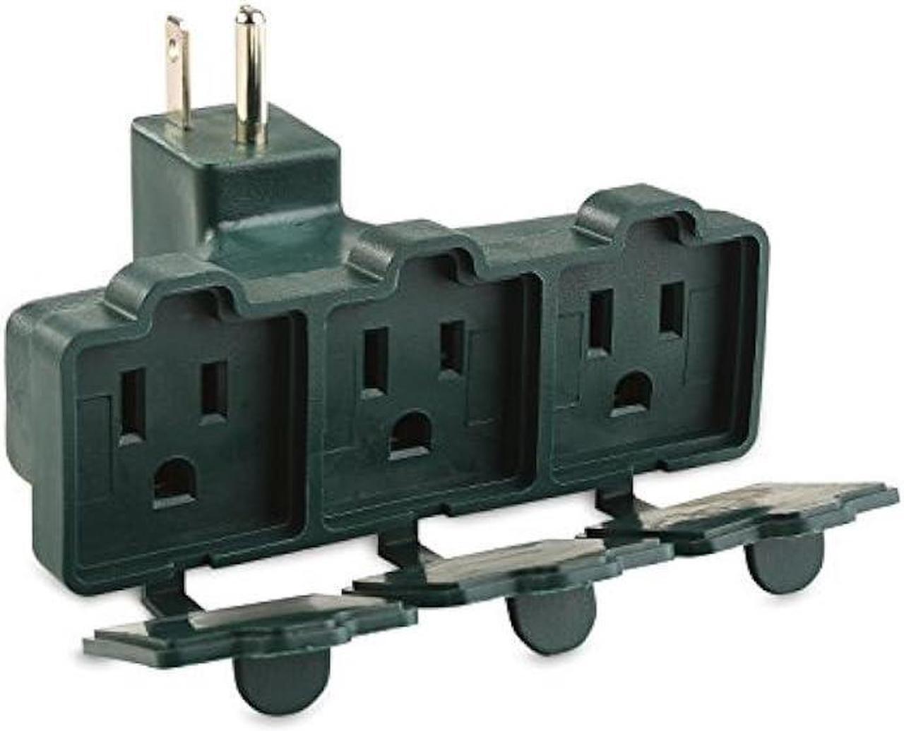 Alt view image 4 of 6 - Cable Matters 2-Pack 3-Outlet Outdoor Outlet Splitter, UL listed Weather Resistant Outdoor Multi Plug Outlet/Plug Splitter with Covers
