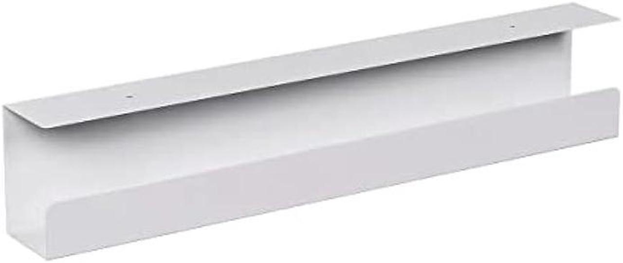 Main image of Monoprice Under Desk Cable Tray - Steel with Power Supply and Wire Management - Workstream Collection White