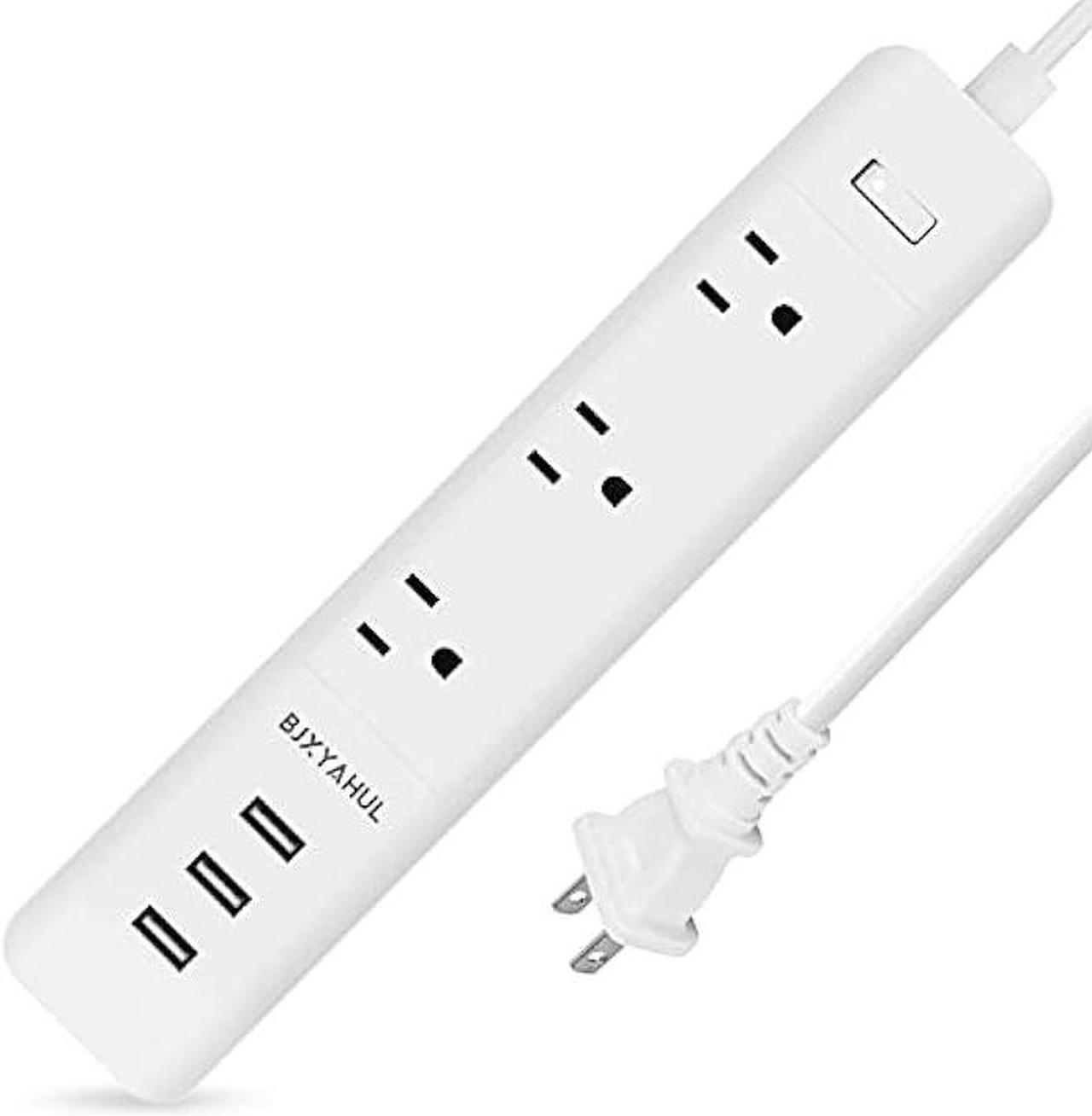 Main image of 2 Prong to 3 Prong Power Strip, Two Prong Surge Protector with 6FT Long Cord, 3 AC Outlets 2 Prong to 3 Prong Extension Cord with 3 USB Ports(5V 3.1A) for Non-Grounded Outlets for Home/Office, White