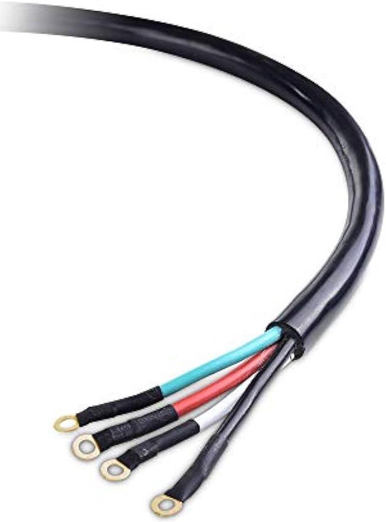 Alt view image 4 of 5 - Cable Matters 4 Prong to 4 Wire Range Cord 10 ft, Heavy Duty 6/8 AWG 50 Amp Cord (NEMA 14-50P to 4-Wire)