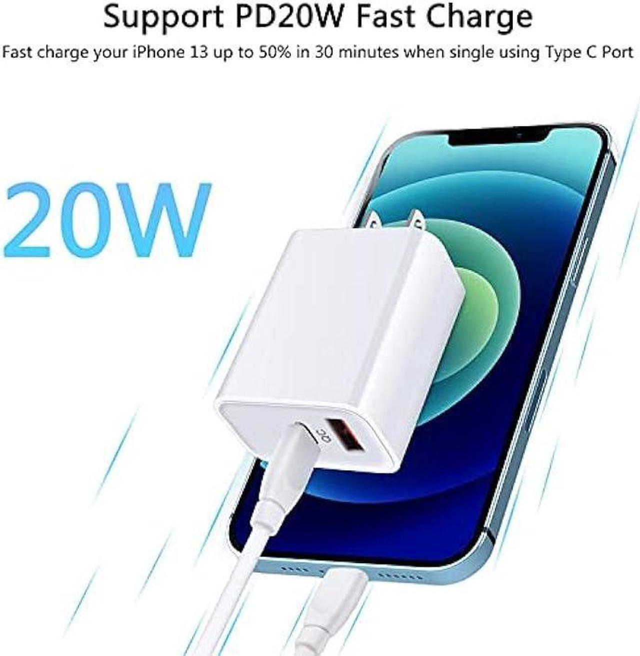 Alt view image 5 of 7 - Apple Charger Block, USB C Fast Charging Block Usbc Wall Charger Dual Port USB & Type C Multi Ports Usb Plug Outlet For Apple iPhone Samsung Quick Charge Box Power Delivery Cube Adapter Cargador Brick