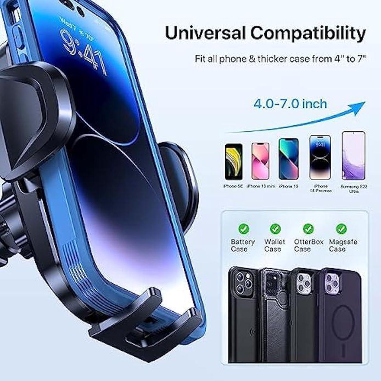 Alt view image 5 of 6 - LOTUNY Universal Phone Mount for Car, [Powerful Suction] Hands-Free Cell Phone Holder Car, Phone Holder for Car Dashboard Windshield Air Vent, Compatible with iPhone 14 13 12 11 Pro Max All Phones